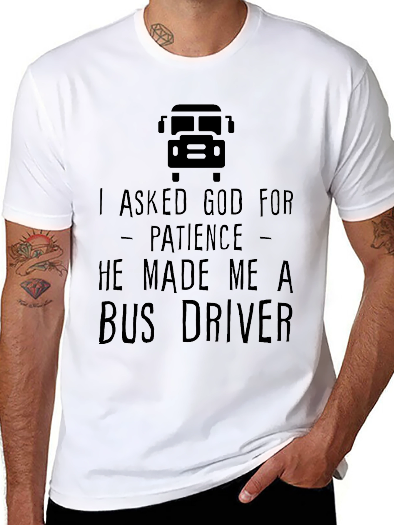 Bus Driver Patience T-Shirt - Black