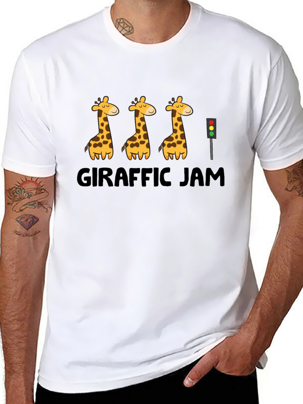Giraff Traffic Jam Black T-Shirt