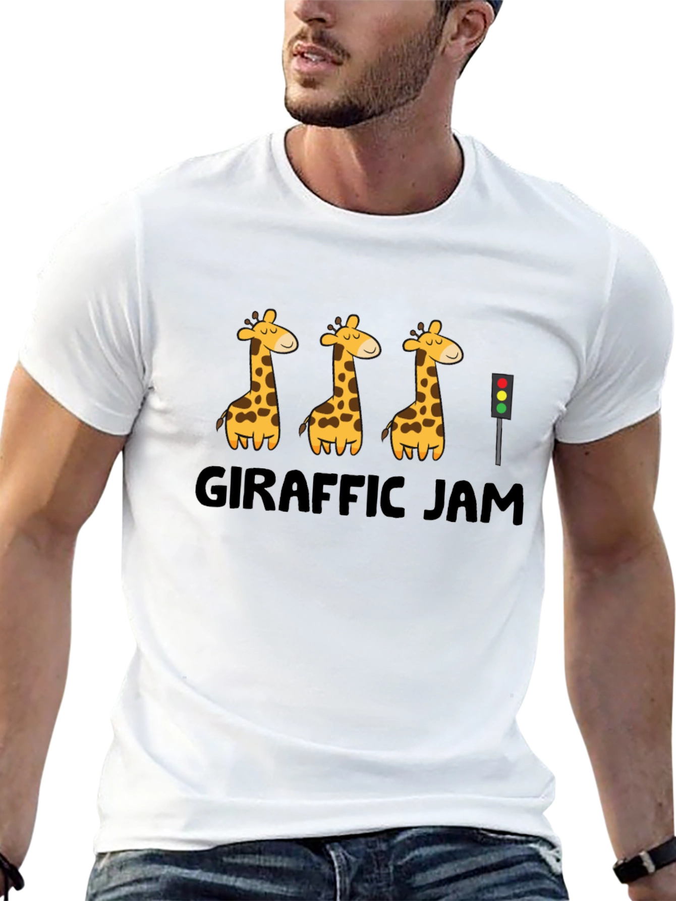 Giraff Traffic Jam Black T-Shirt