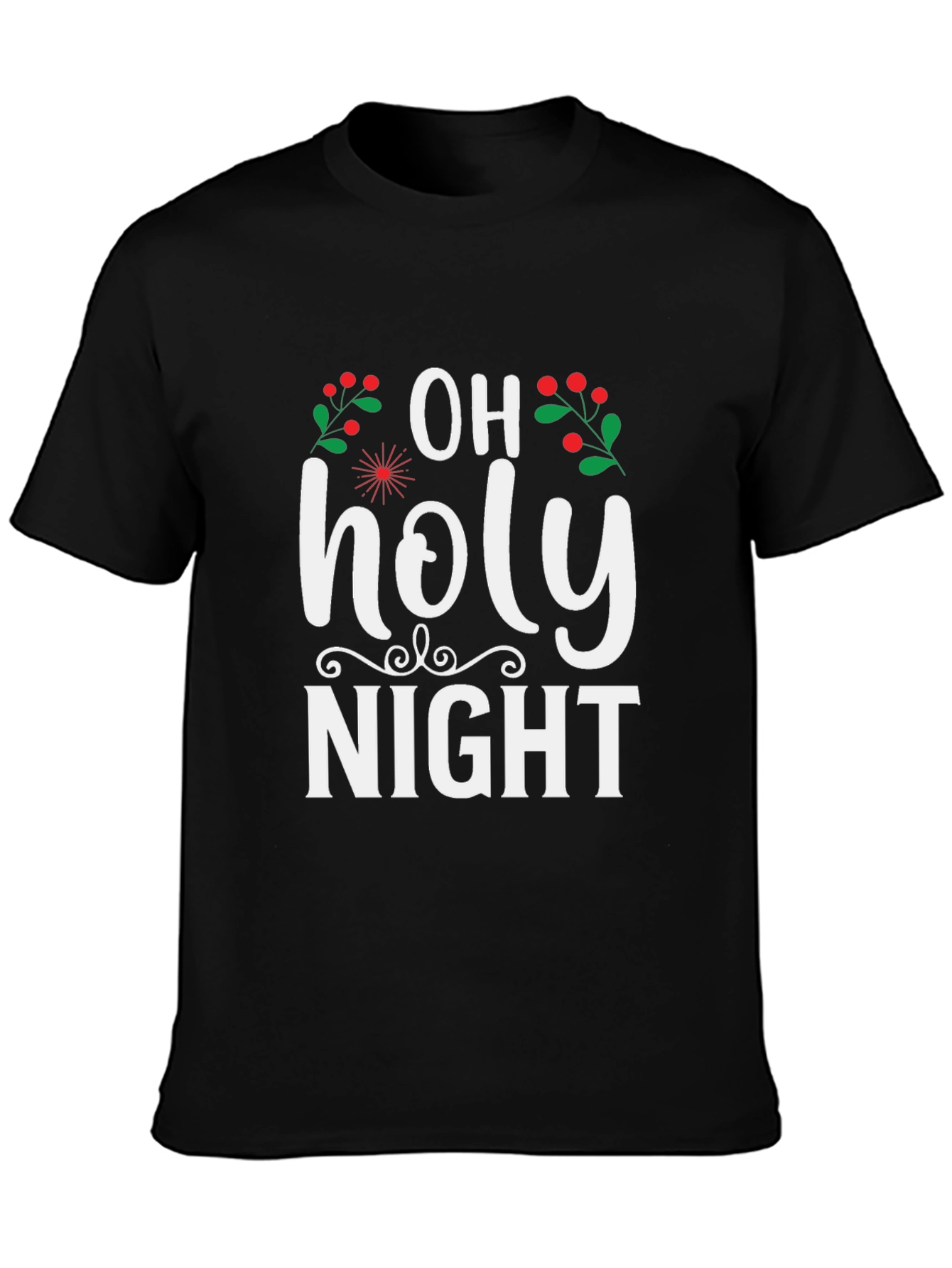 Oh Holy Night Christmas Holiday Graphic Tee