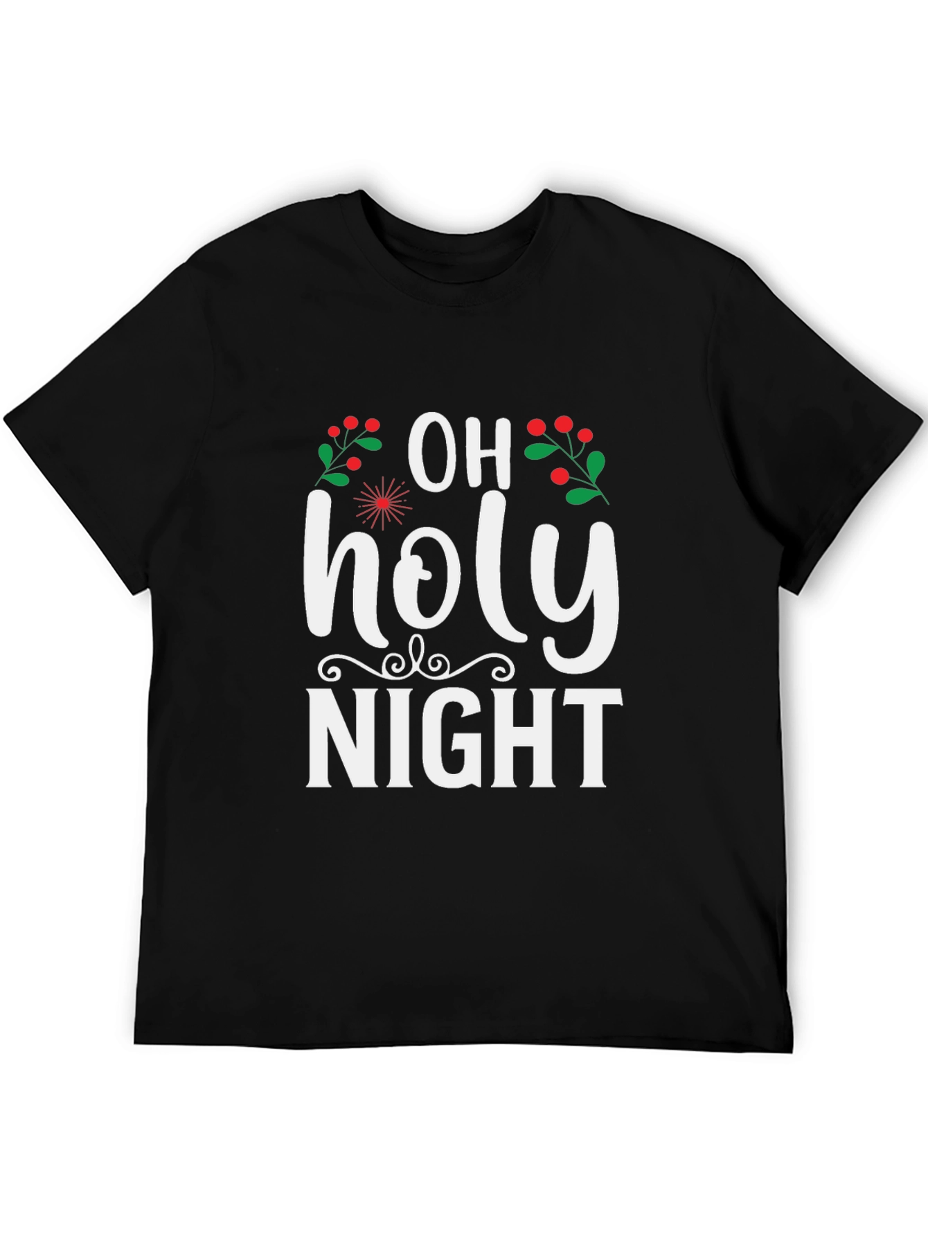 Oh Holy Night Christmas Holiday Graphic Tee