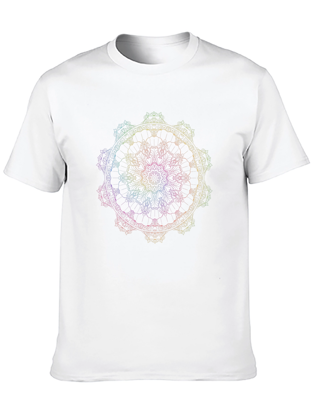 Rainbow Mandala Graphic T-Shirt - Black