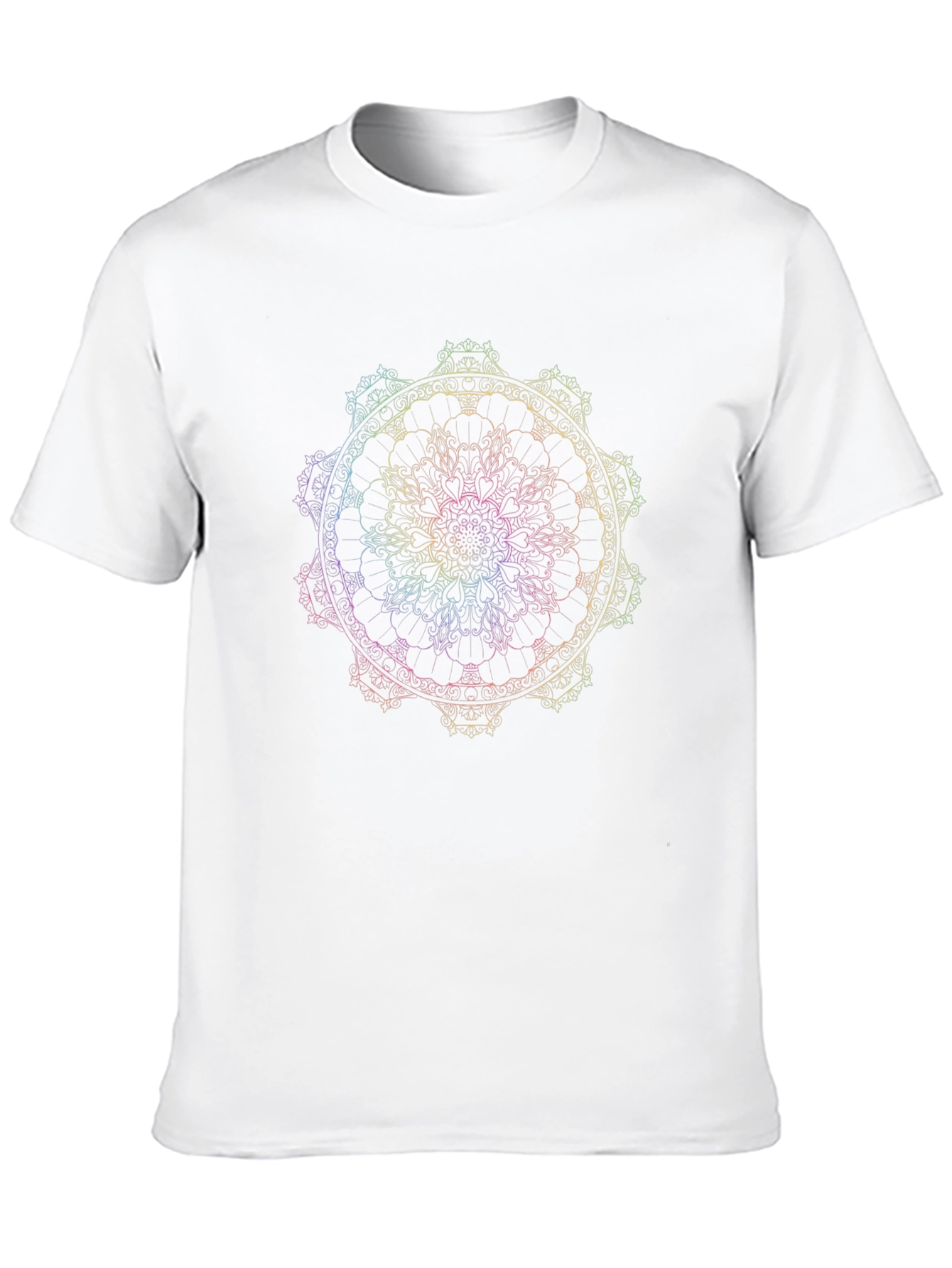 Rainbow Mandala Graphic T-Shirt - Black