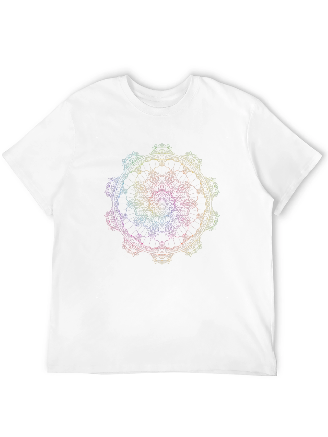 Rainbow Mandala Graphic T-Shirt - Black