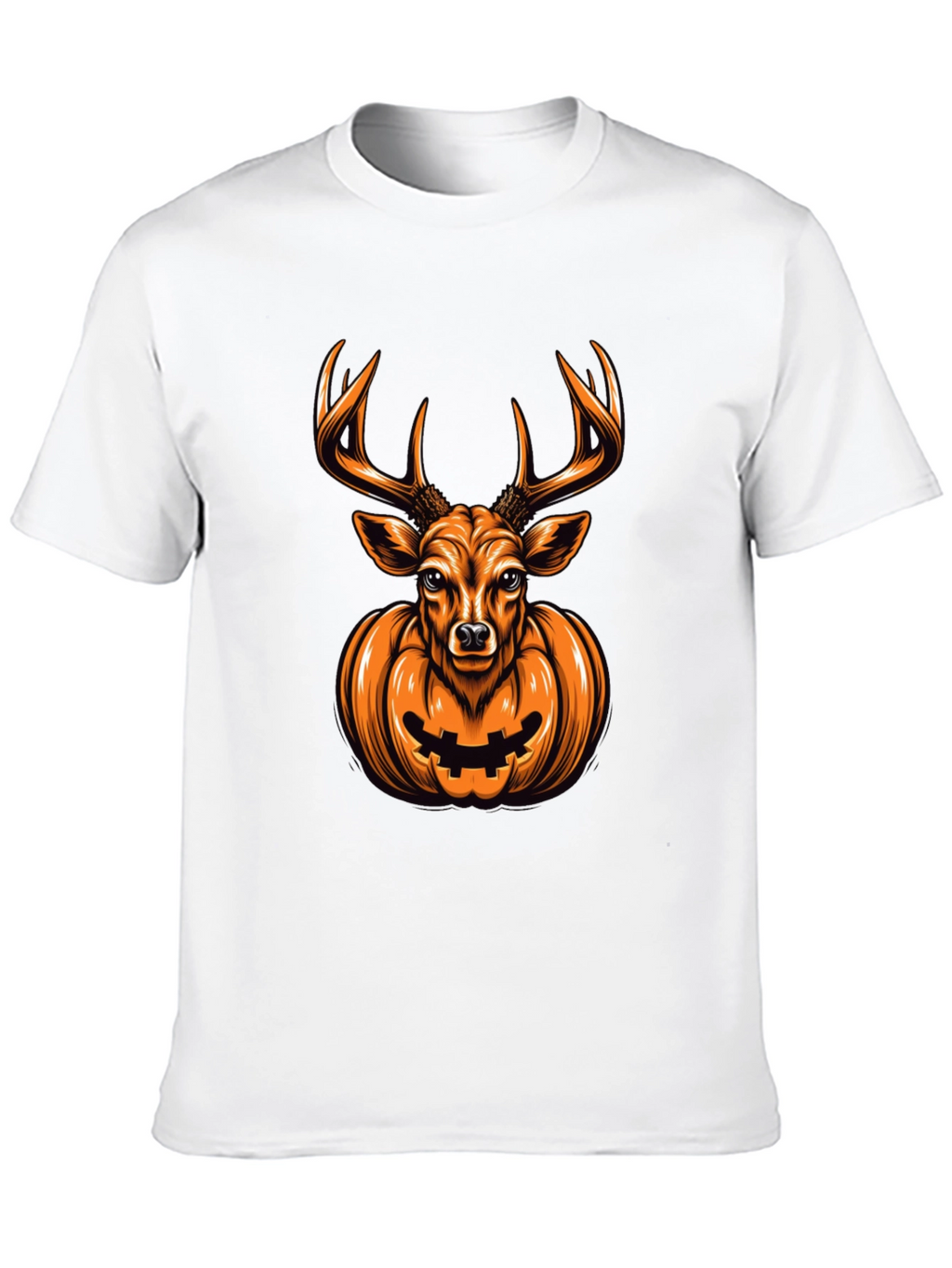 Deer Pumpkin Halloween Graphic Tee