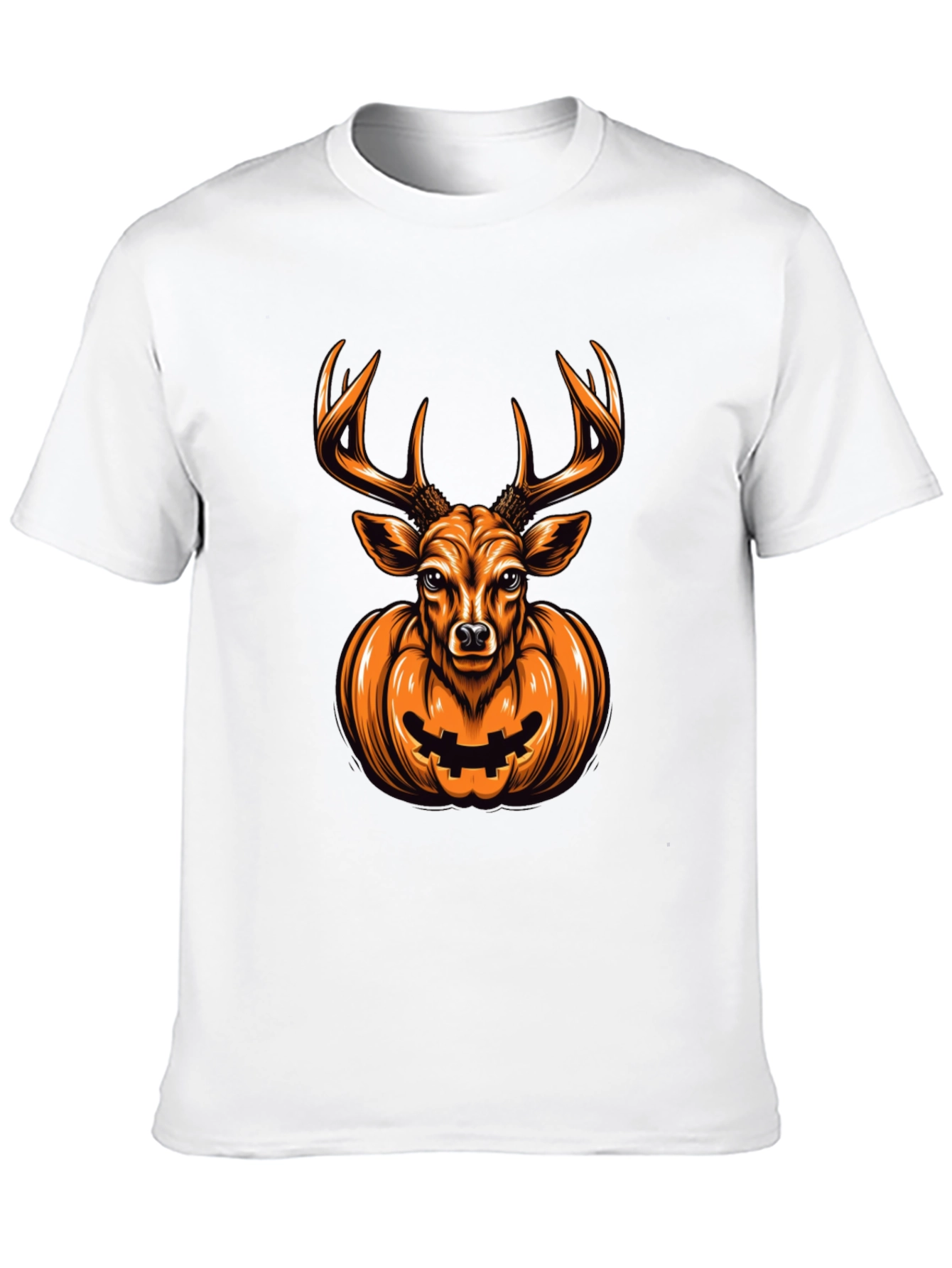 Deer Pumpkin Halloween Graphic Tee