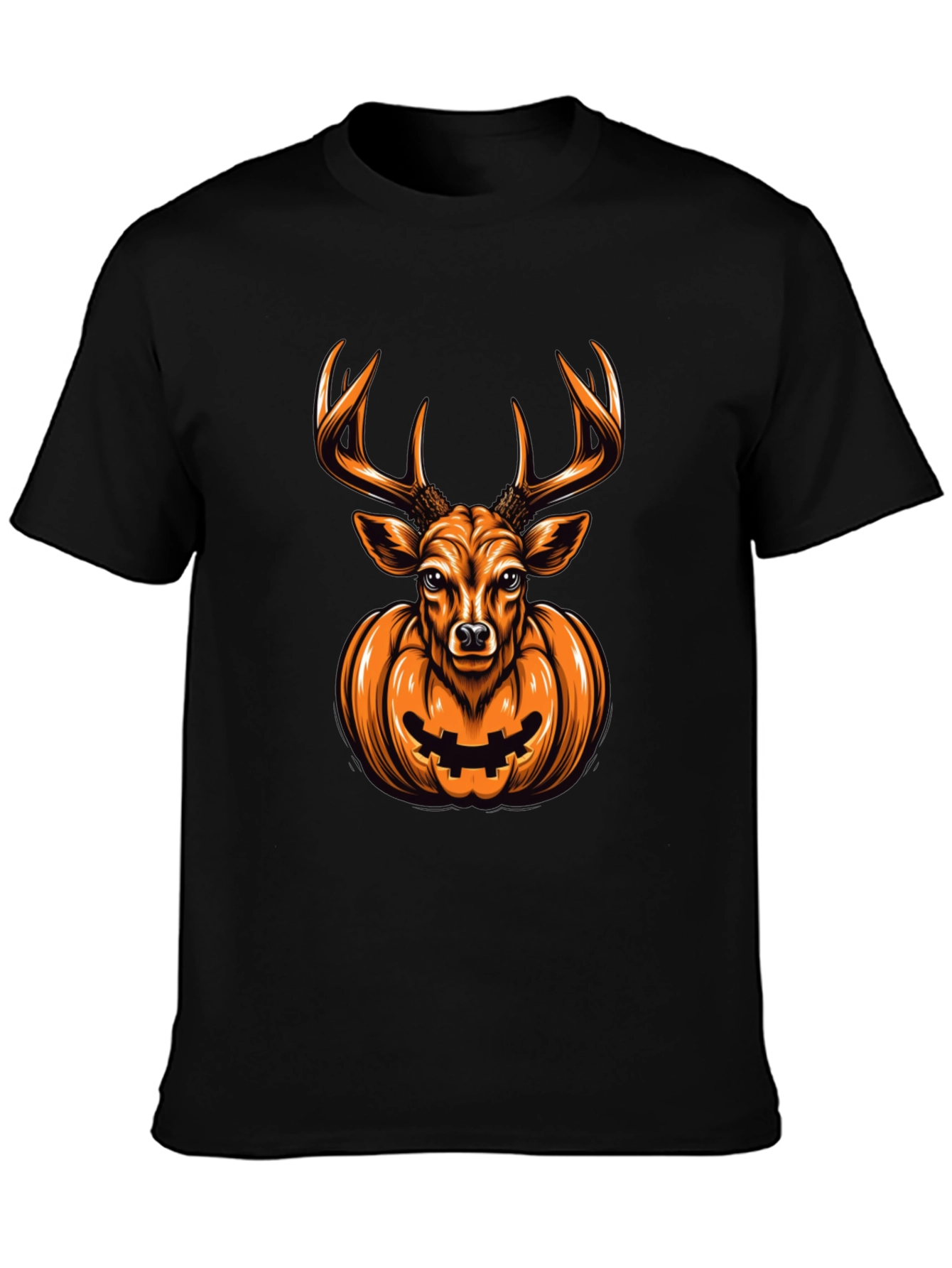 Deer Pumpkin Halloween Graphic Tee
