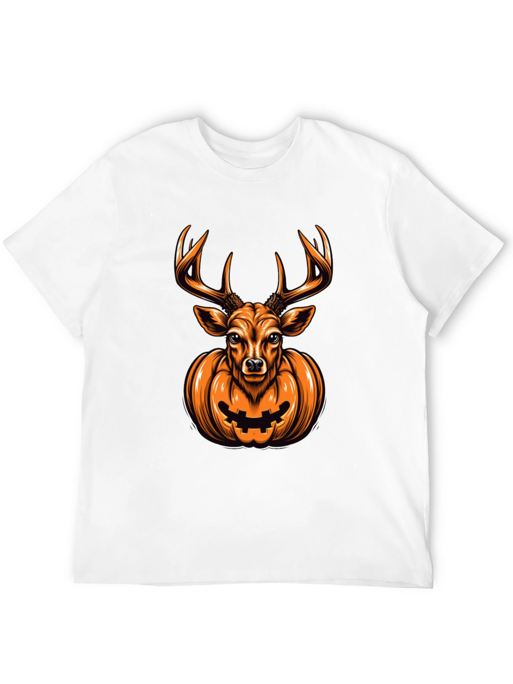Deer Pumpkin Halloween Graphic Tee