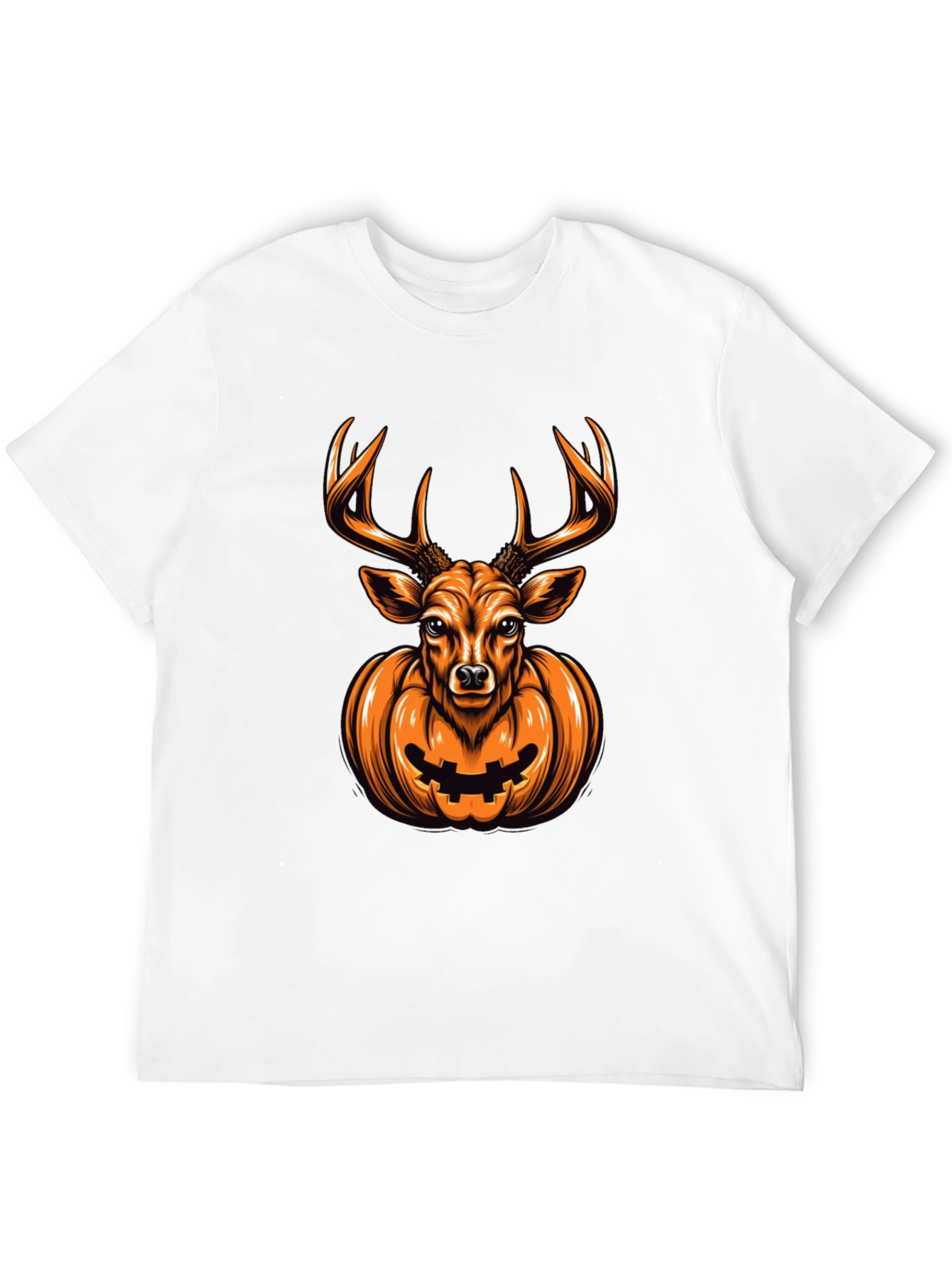 Deer Pumpkin Halloween Graphic Tee