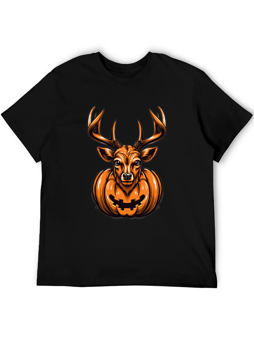 Deer Pumpkin Halloween Graphic Tee