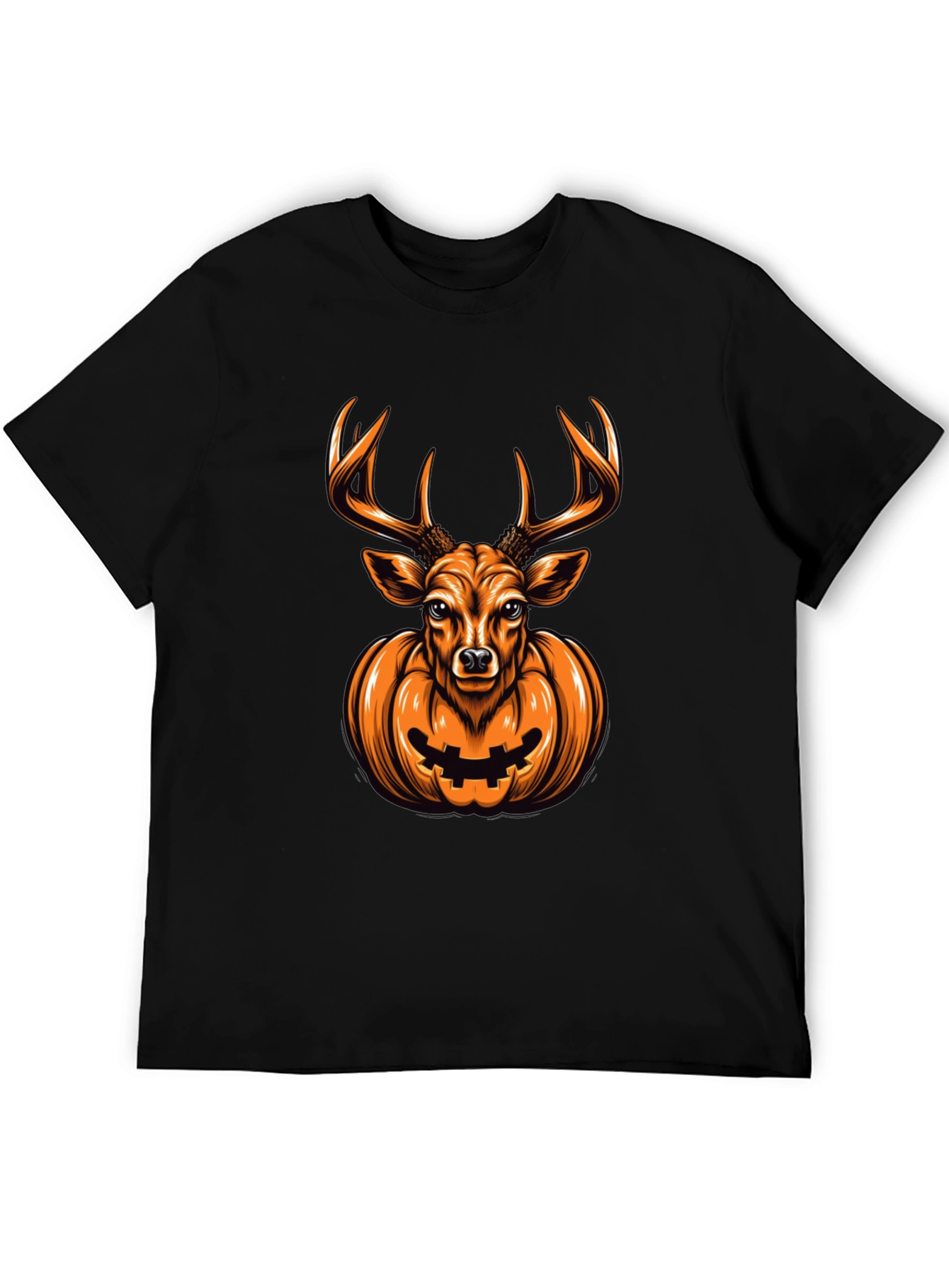 Deer Pumpkin Halloween Graphic Tee