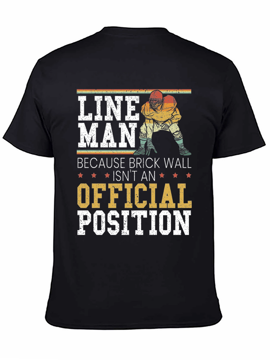 Lineman Football Player Graphic T-Shirt