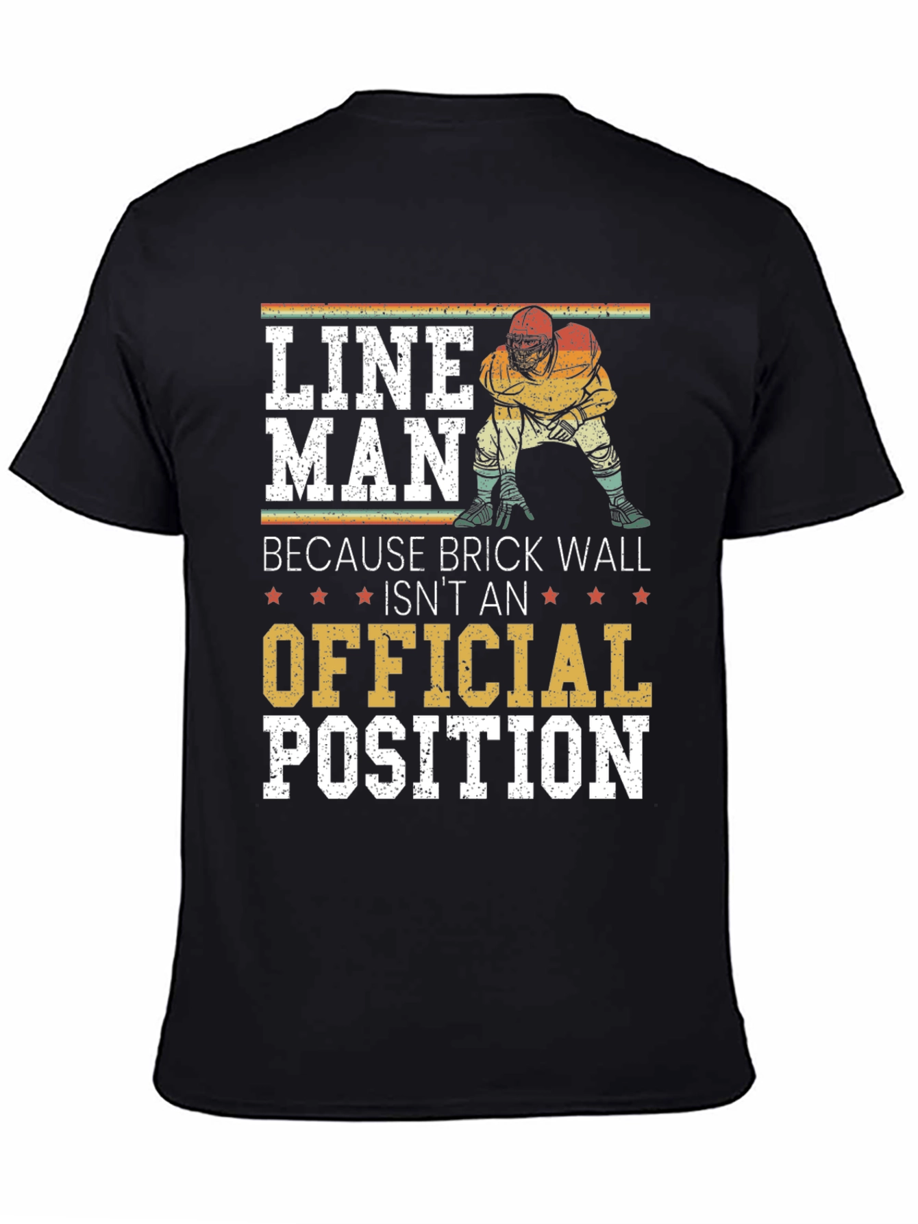 Lineman Football Player Graphic T-Shirt