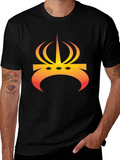 Crown and Stars Graphic Tee - Trendy Black T-Shirt