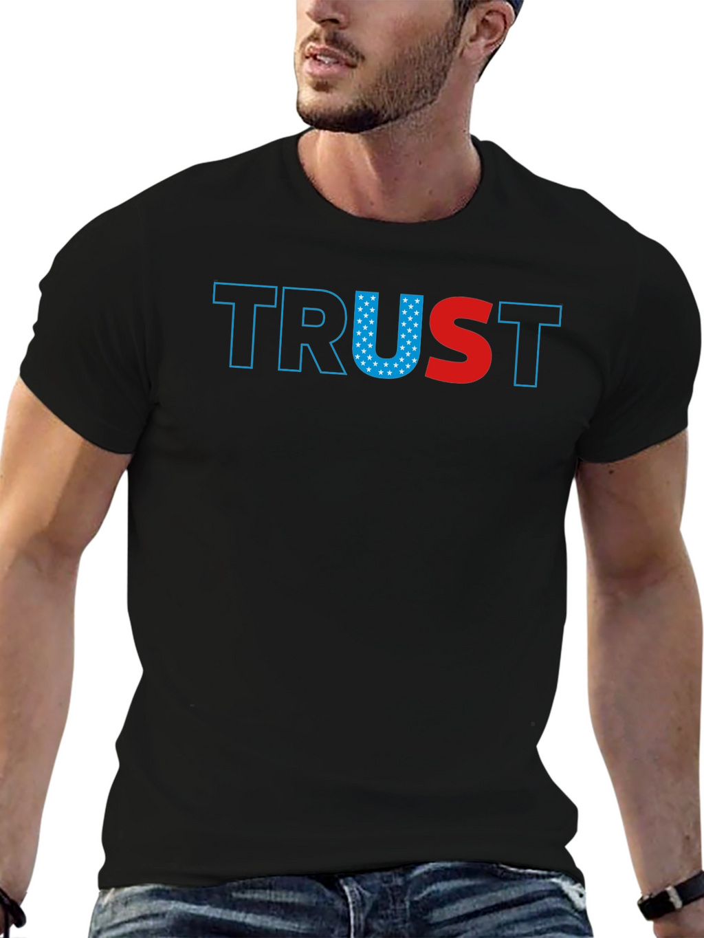 Trust Graphic T-Shirt - Patriotic USA Design