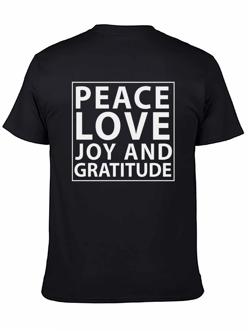 Peace Love Joy Gratitude Black T-Shirt