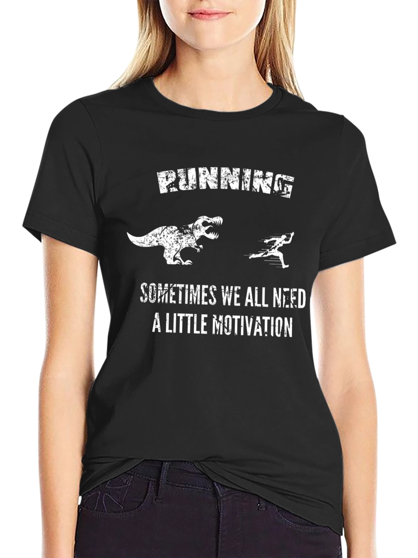 Running Dinosaur T-Shirt: Motivation Tee