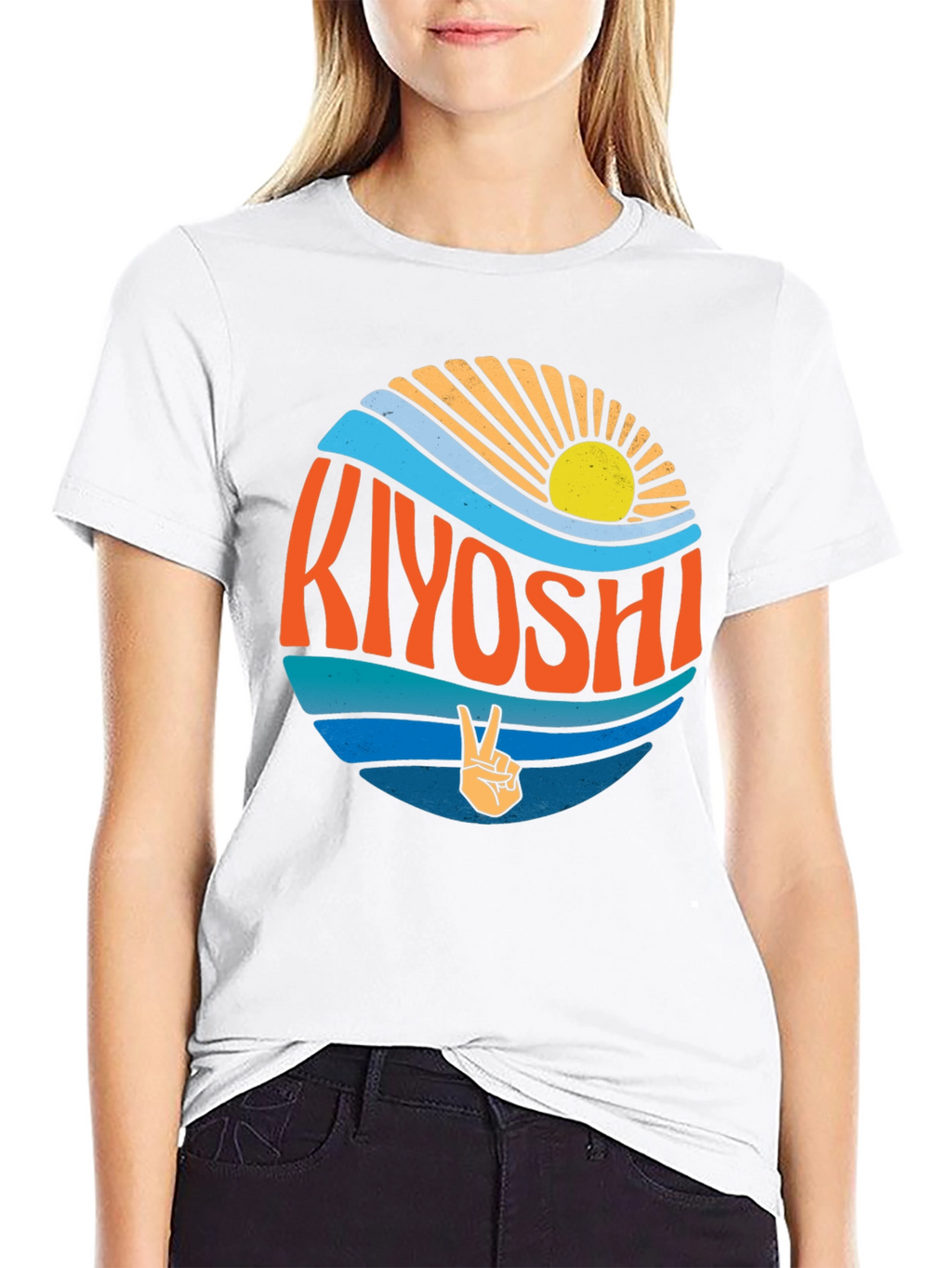 Kiyoshi Retro Graphic Tee - Peace & Sunshine