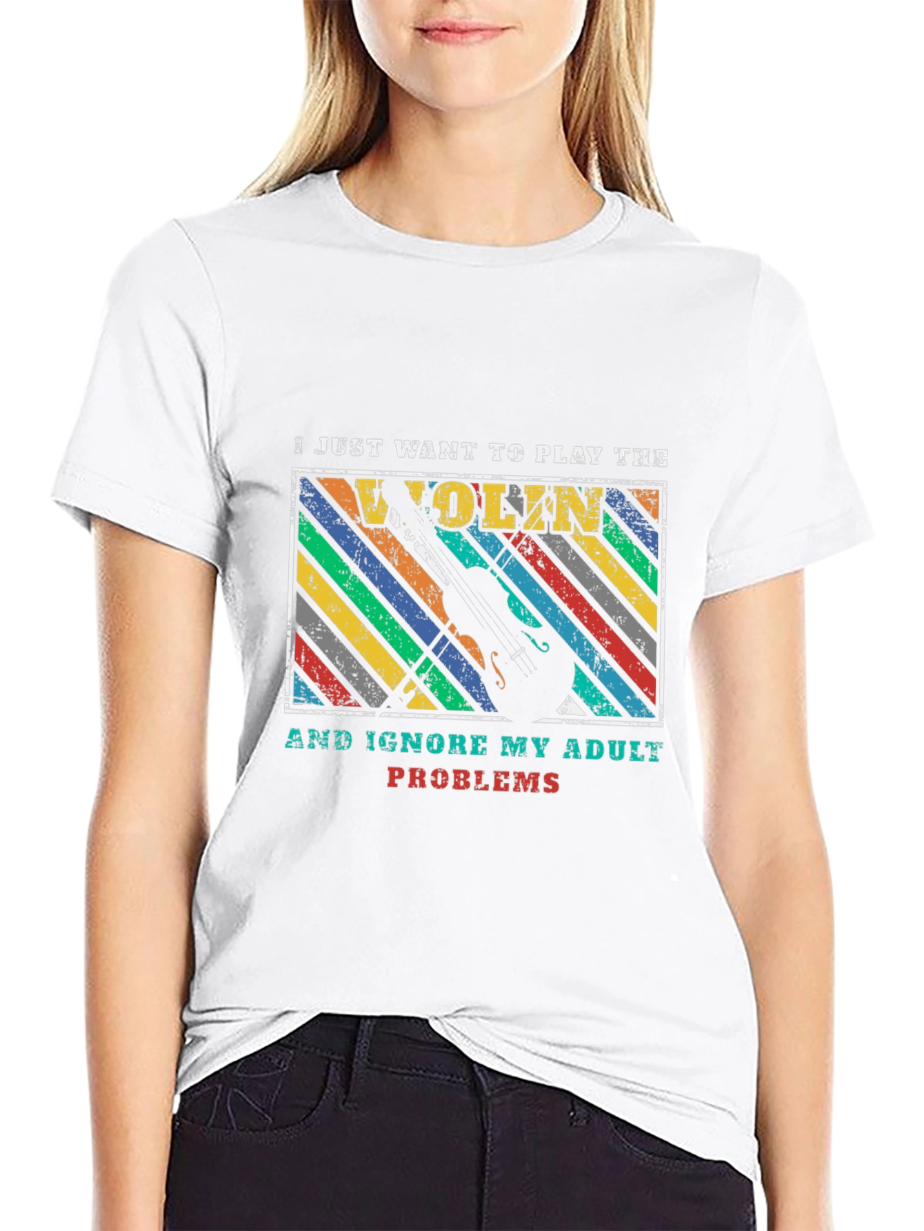 Violin Player Adult Problems T-Shirt