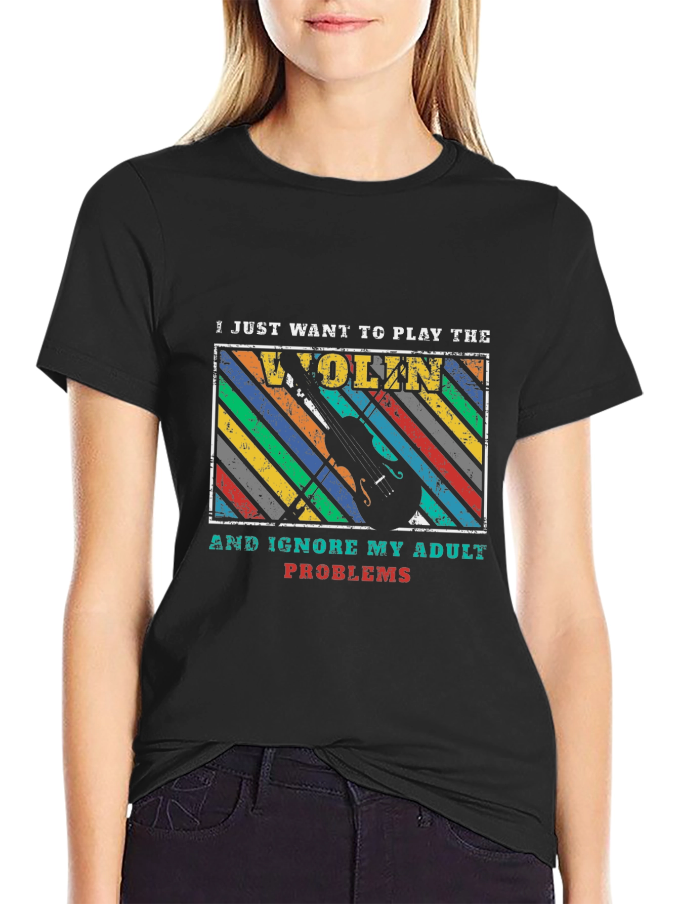 Violin Player Adult Problems T-Shirt