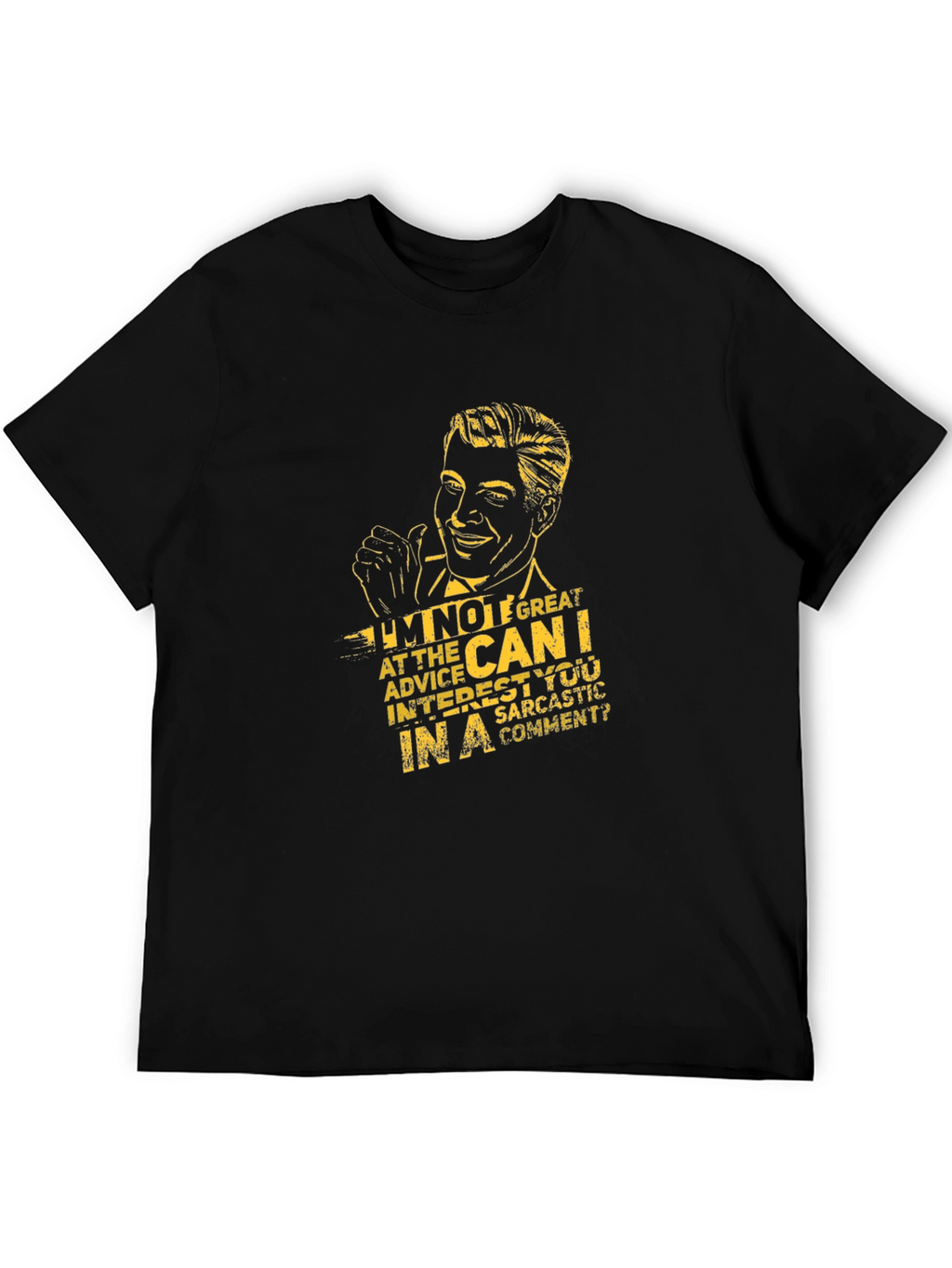Sarcastic Humor Graphic Tee - Black
