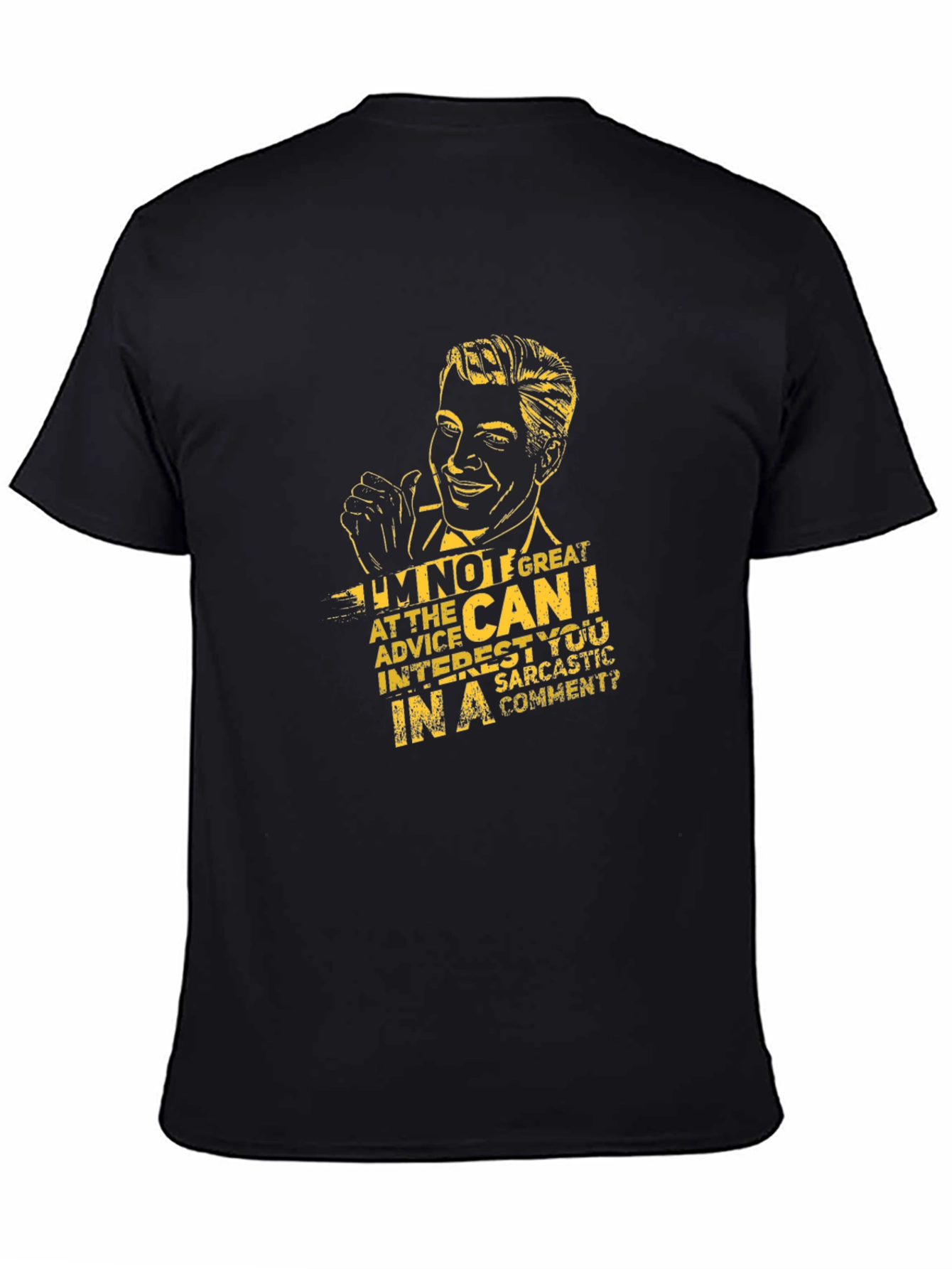Sarcastic Humor Graphic Tee - Black
