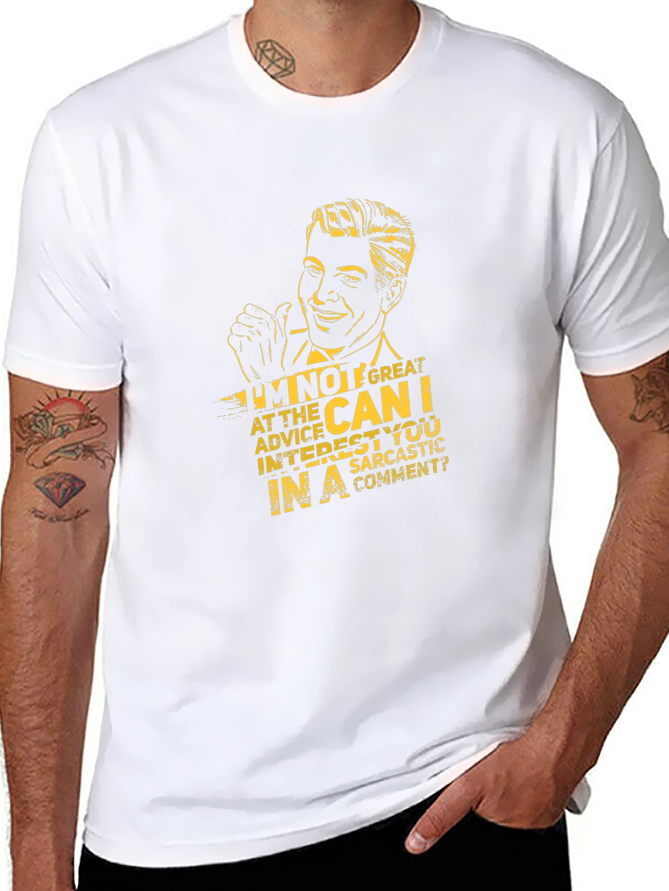 Sarcastic Humor Graphic Tee - Black