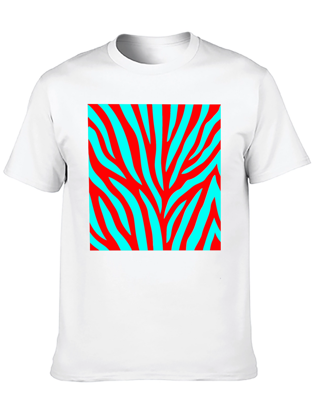 Bold Zebra Stripe Graphic Tee - Black Cotton Blend