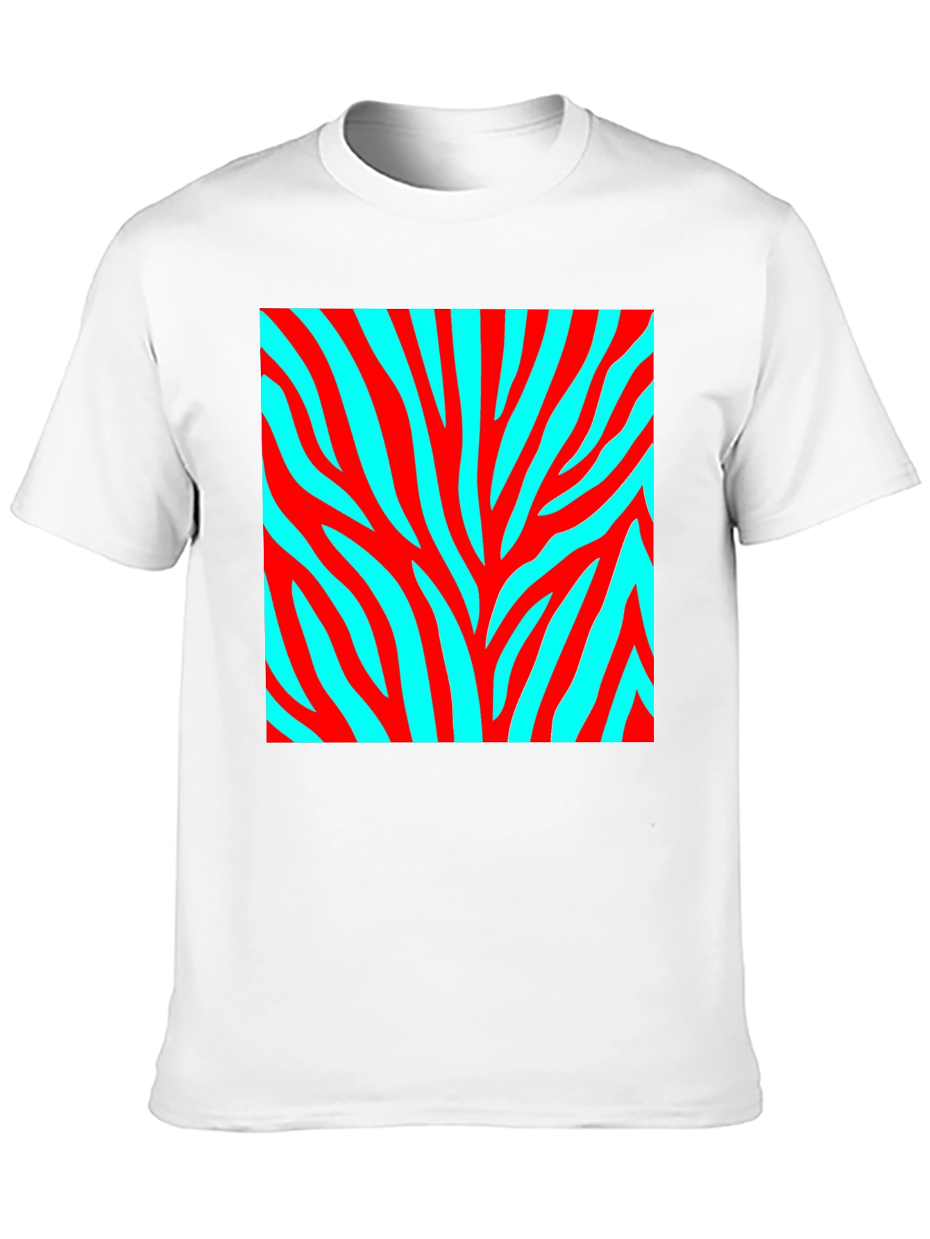 Bold Zebra Stripe Graphic Tee - Black Cotton Blend