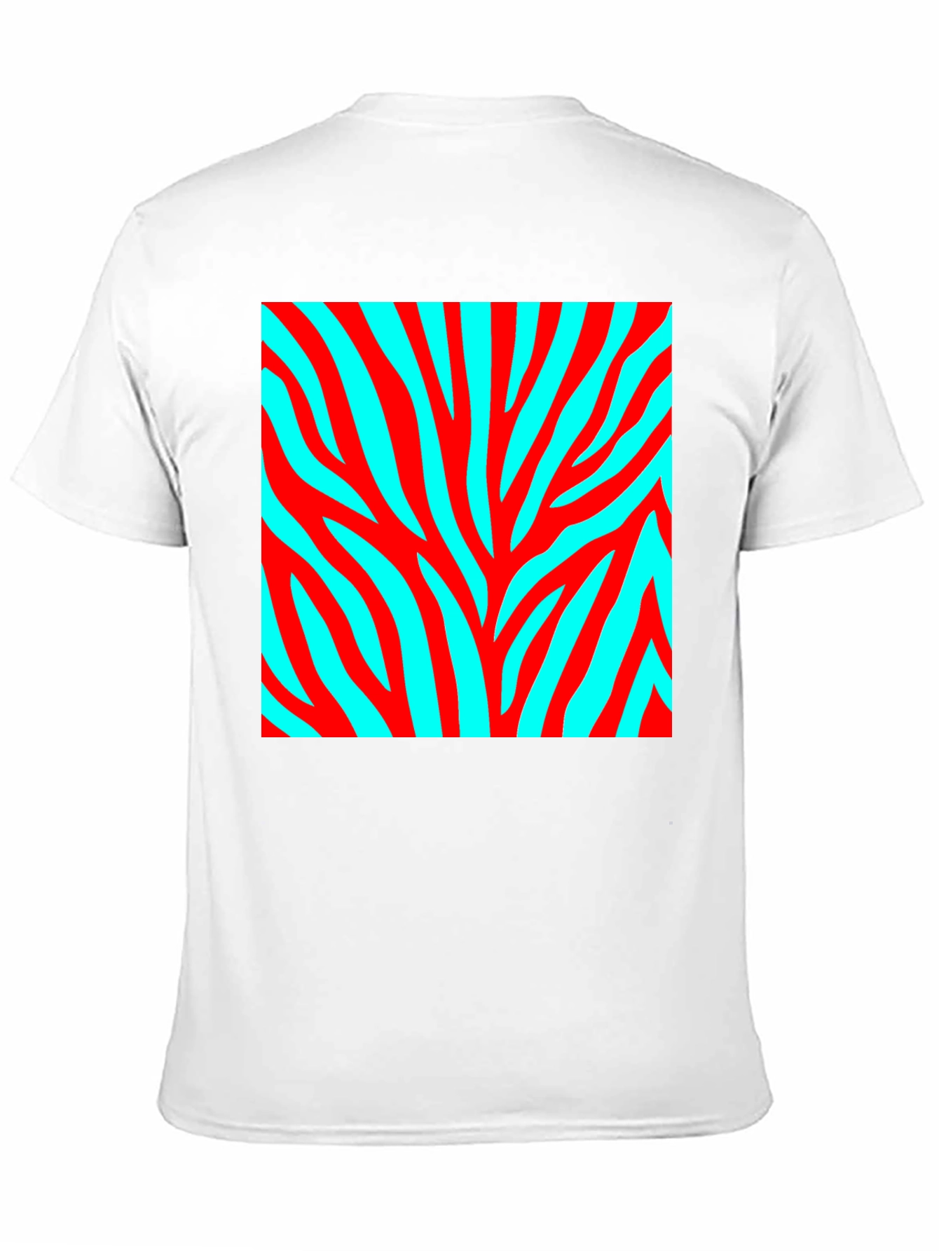 Bold Zebra Stripe Graphic Tee - Black Cotton Blend