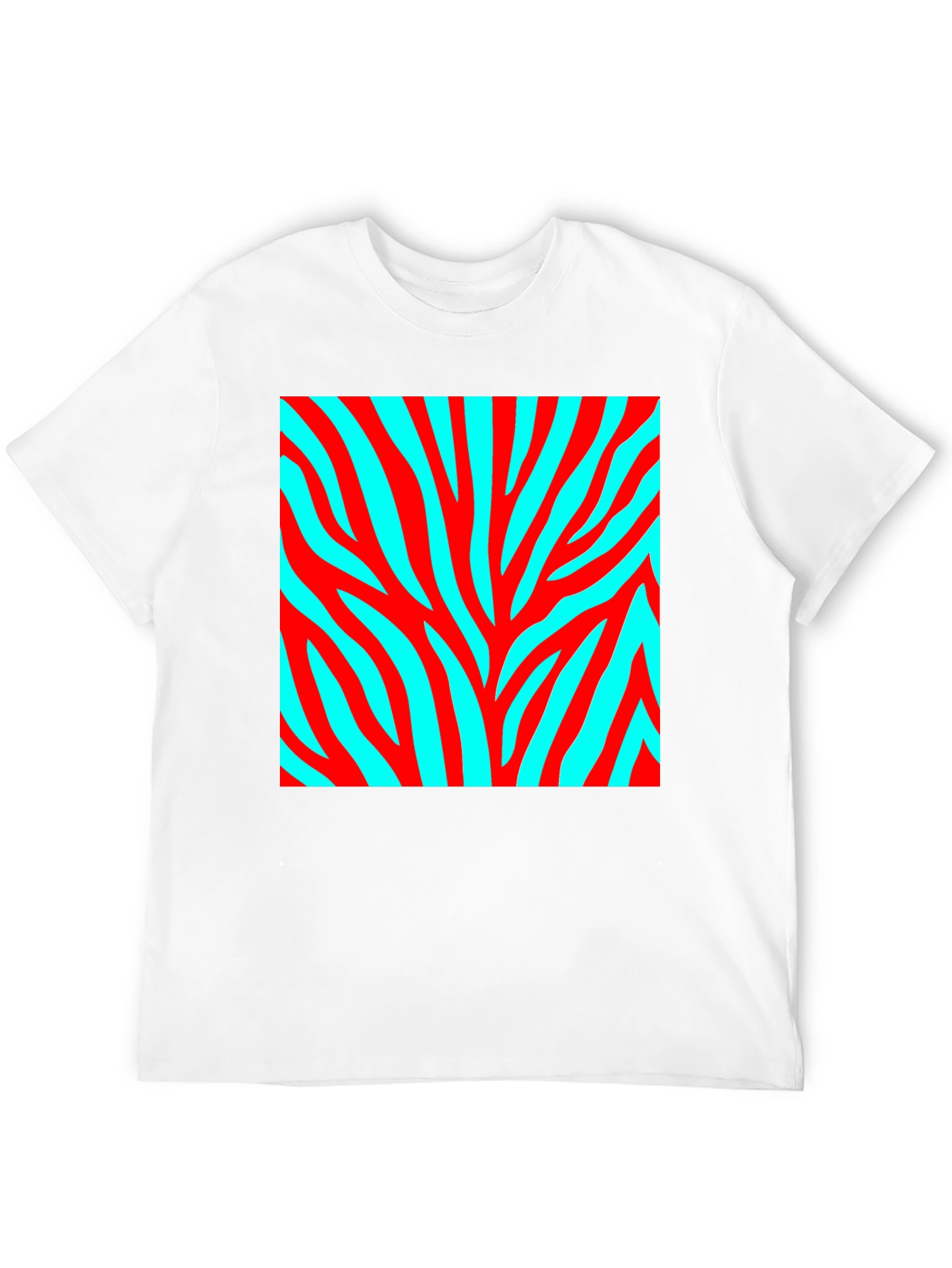 Bold Zebra Stripe Graphic Tee - Black Cotton Blend