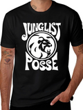 Junglist Posse Black T-Shirt Lion Design