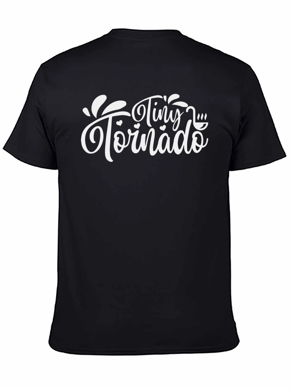 Tiny Tornado Black Cotton Graphic T-Shirt