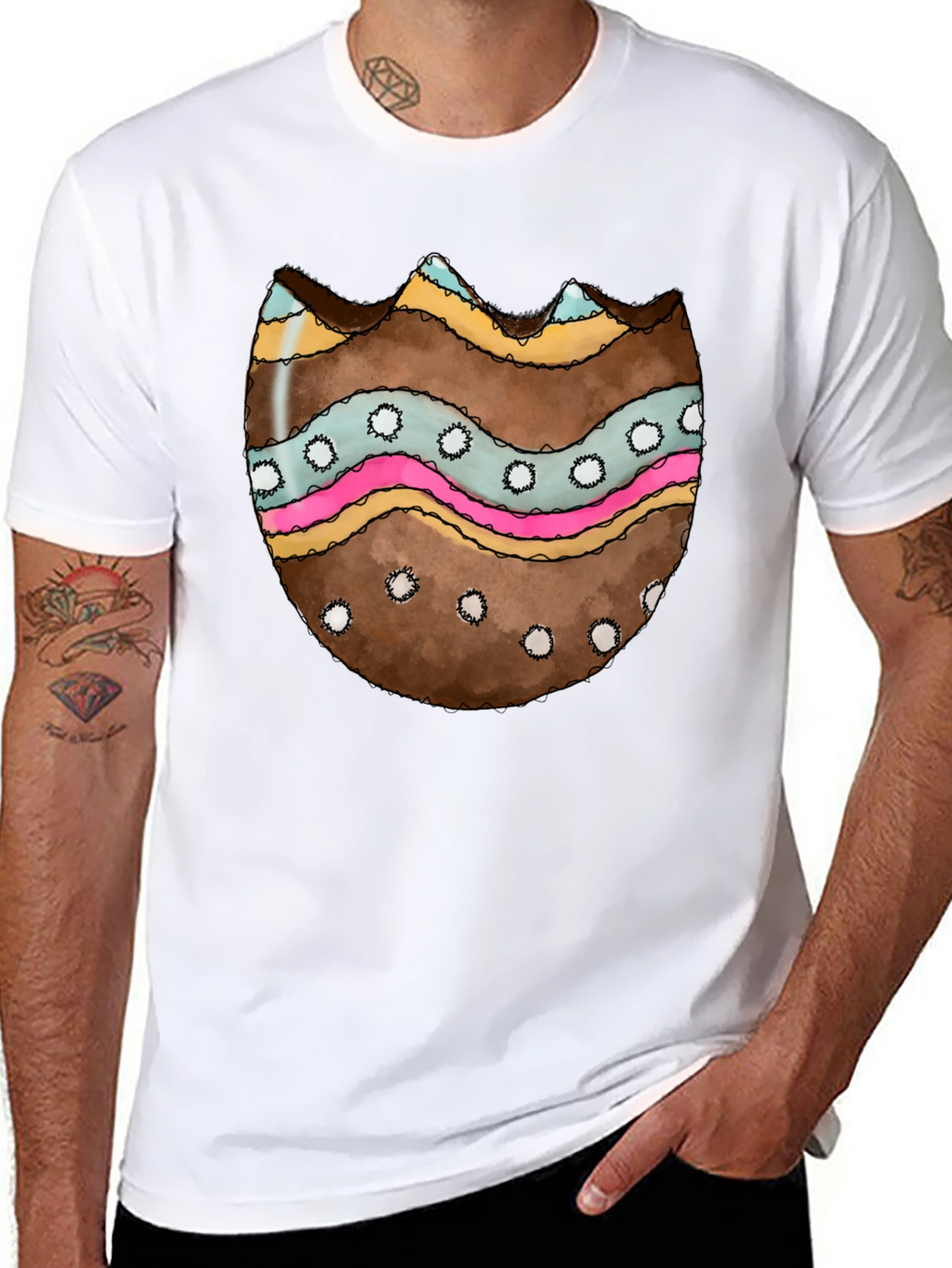 Easter Egg Graphic T-Shirt - Festive Holiday Apparel