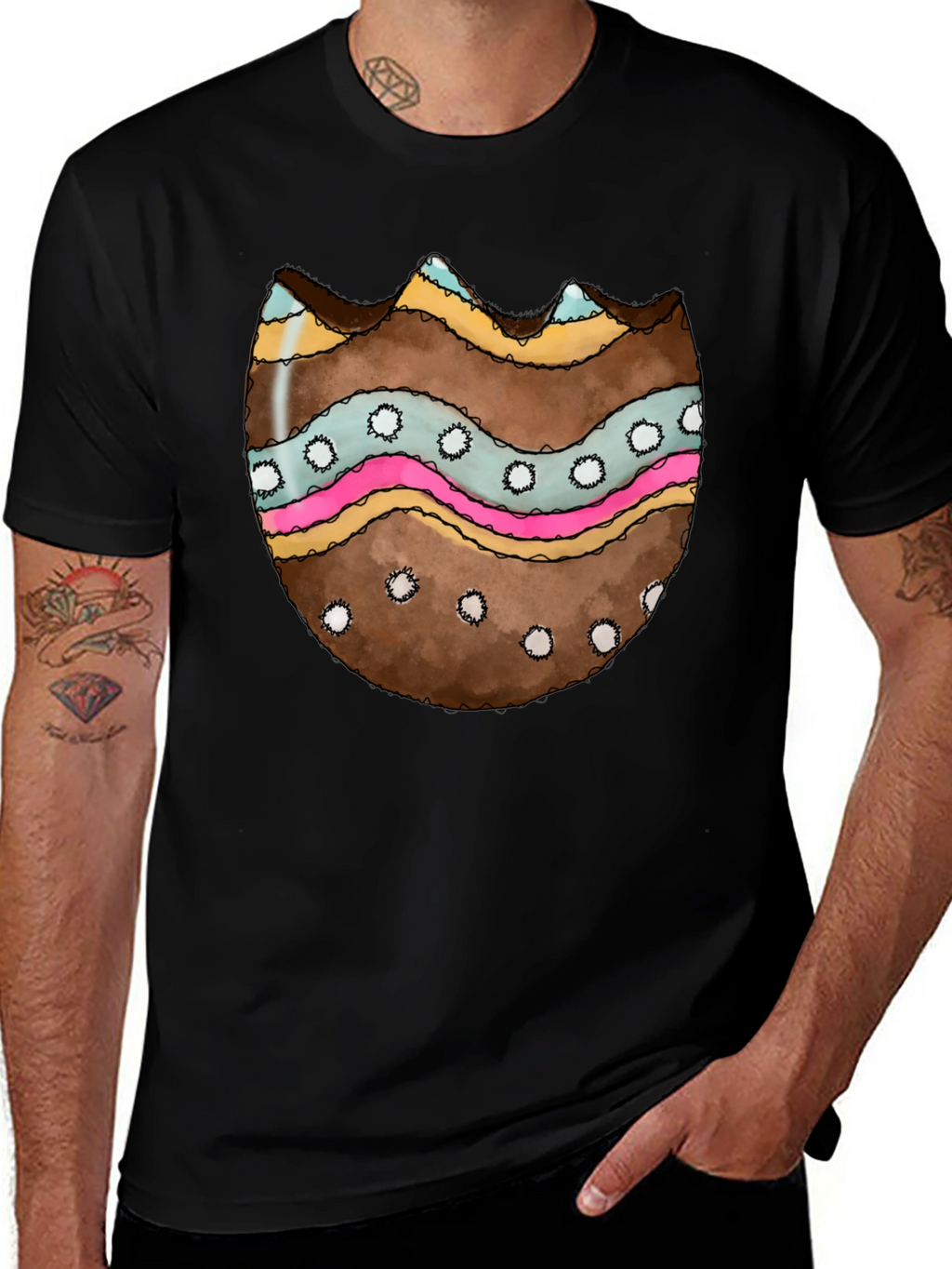 Easter Egg Graphic T-Shirt - Festive Holiday Apparel
