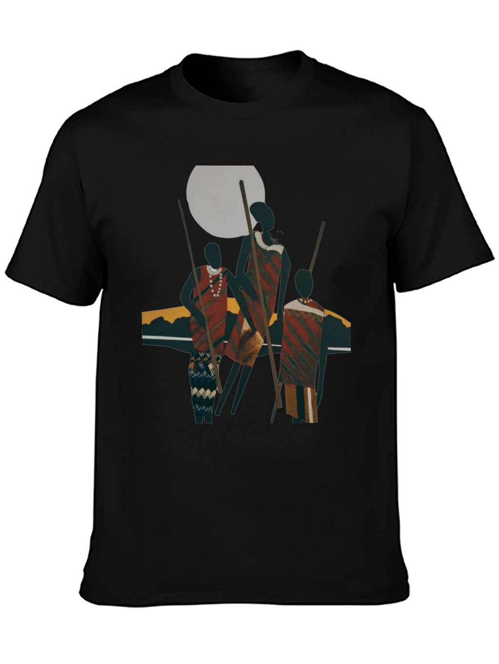 Tribal Art Graphic Black T-Shirt