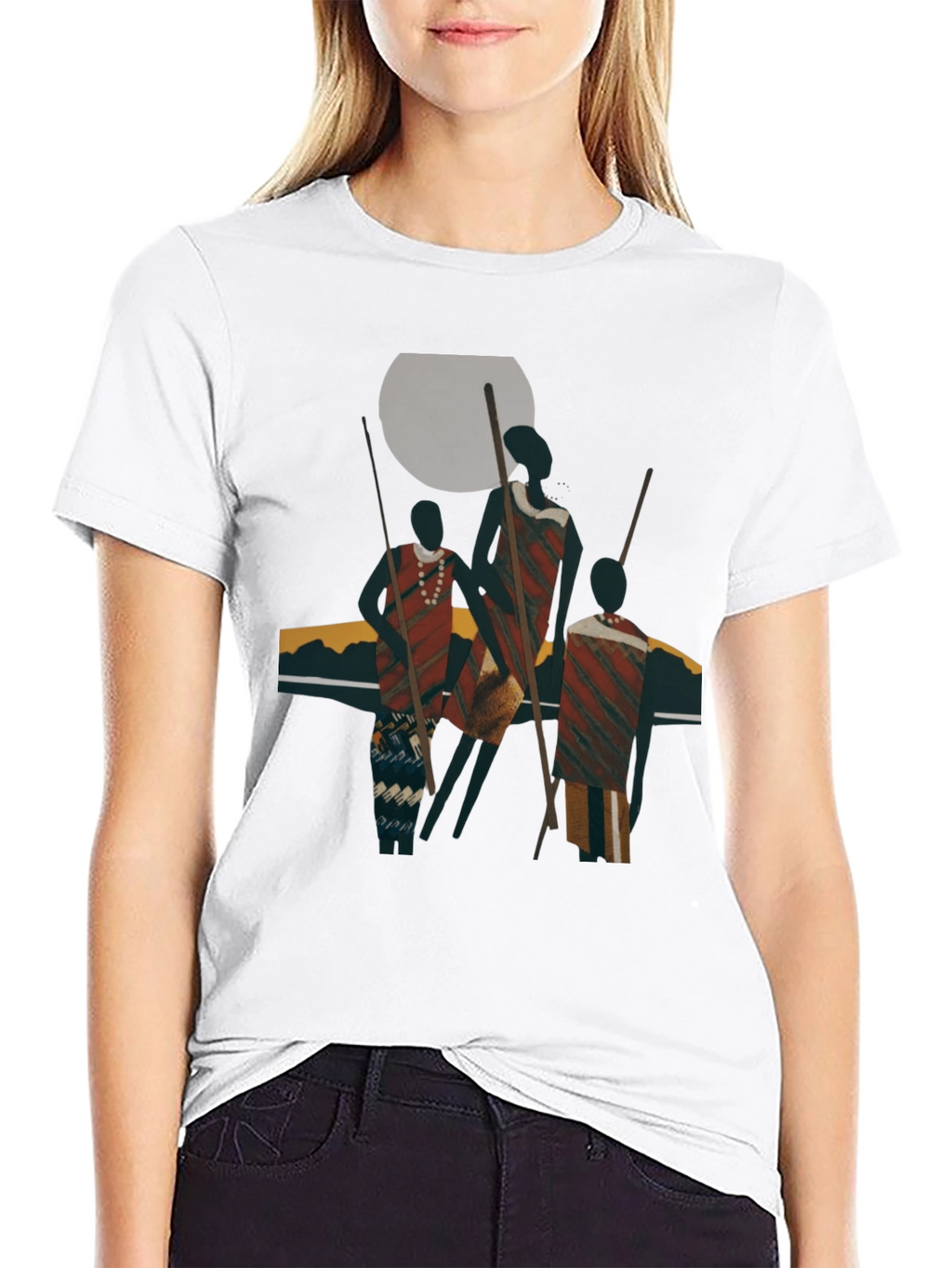 Tribal Art Graphic Black T-Shirt