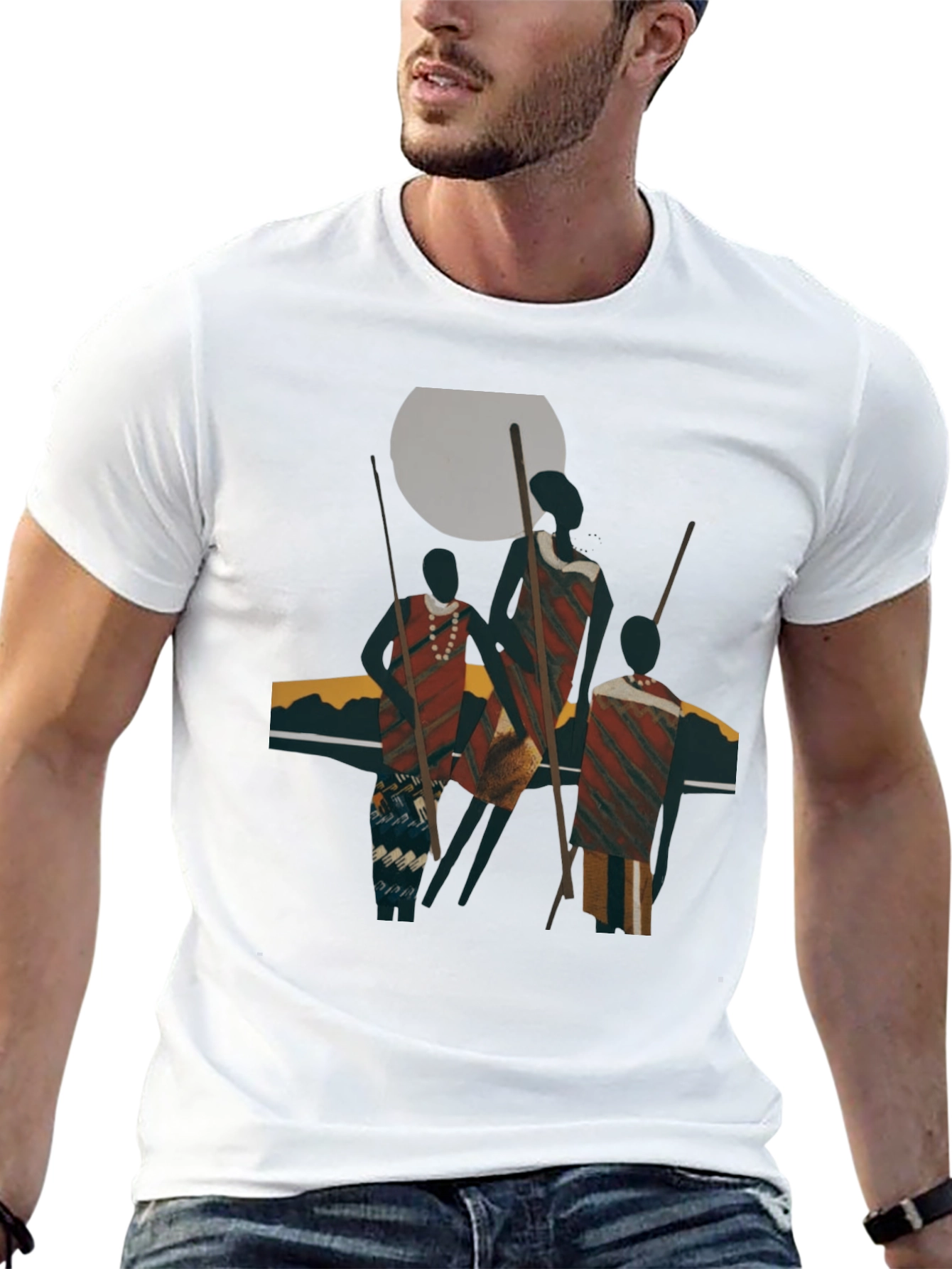 Tribal Art Graphic Black T-Shirt