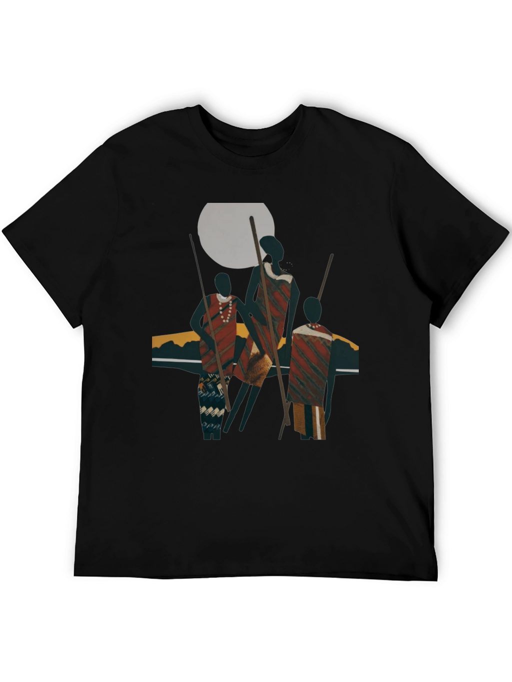 Tribal Art Graphic Black T-Shirt