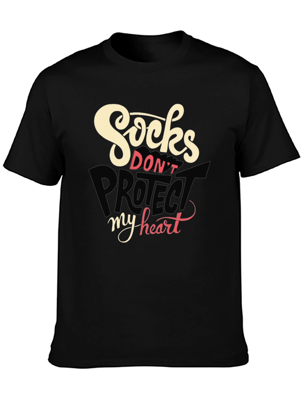 Socks Dont Protect My Heart Graphic T-Shirt