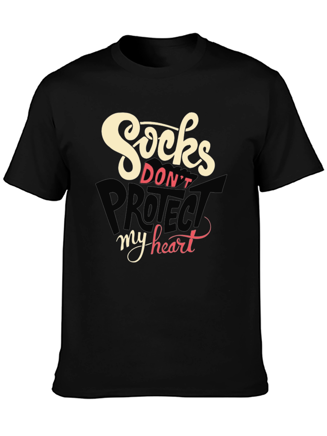 Socks Dont Protect My Heart Graphic T-Shirt