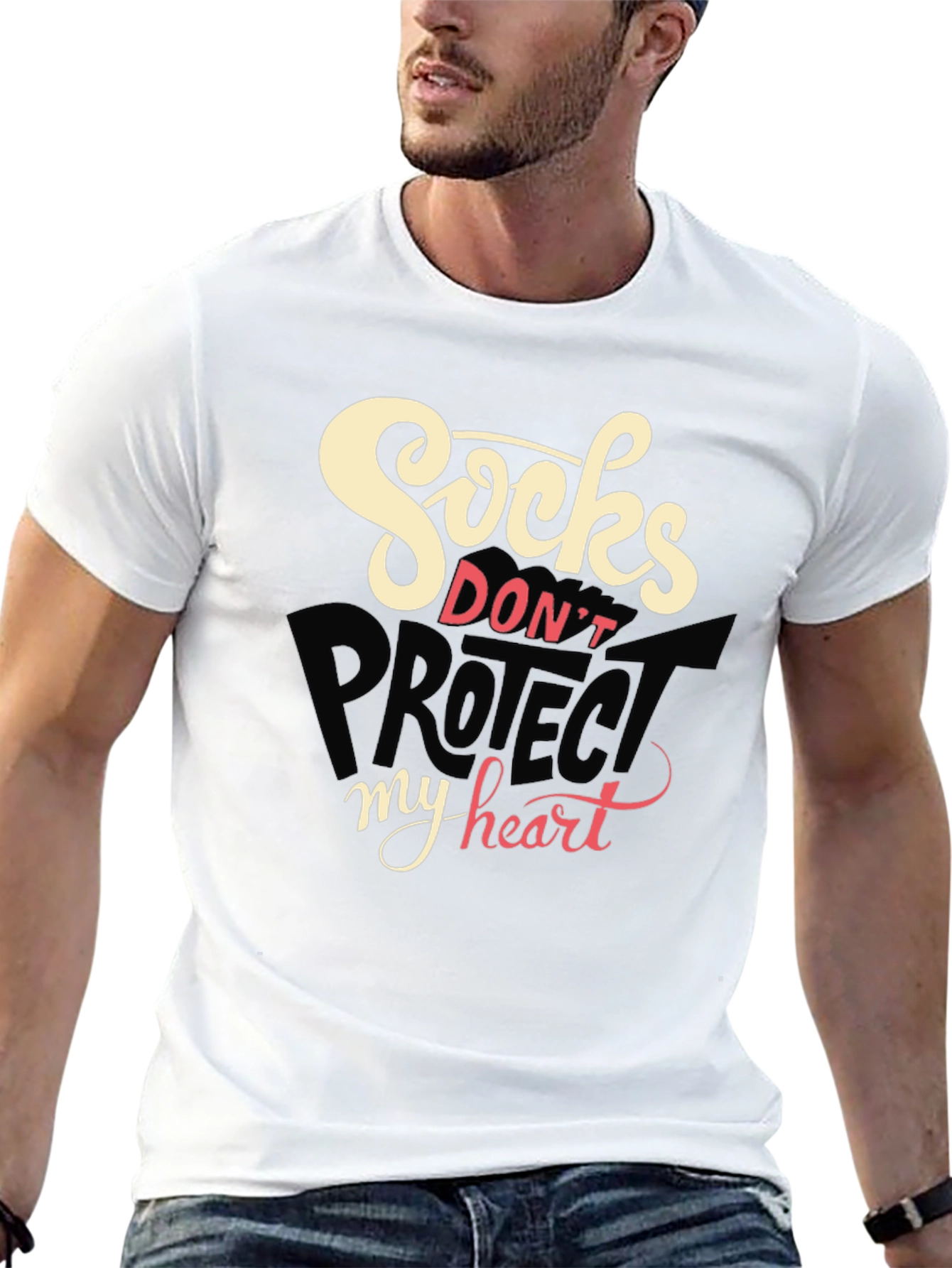 Socks Dont Protect My Heart Graphic T-Shirt