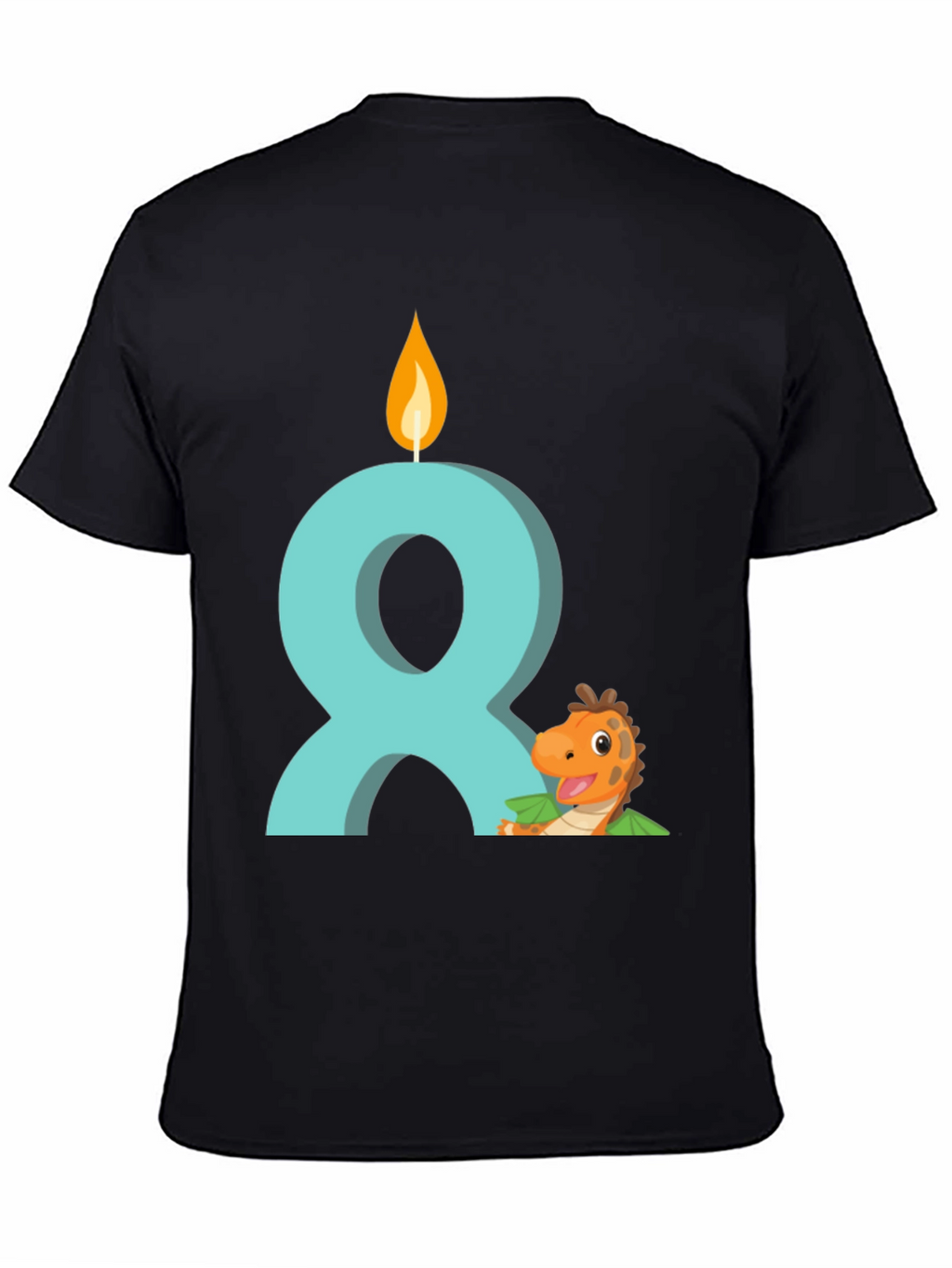 Birthday Dinosaur Number 8 Kids T-Shirt