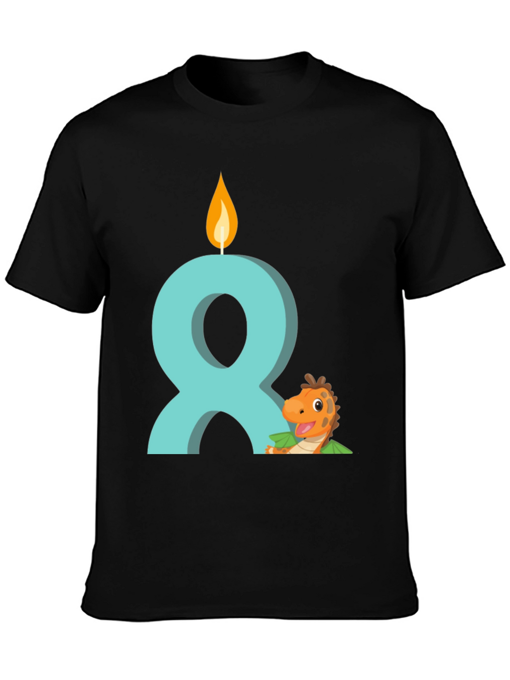 Birthday Dinosaur Number 8 Kids T-Shirt