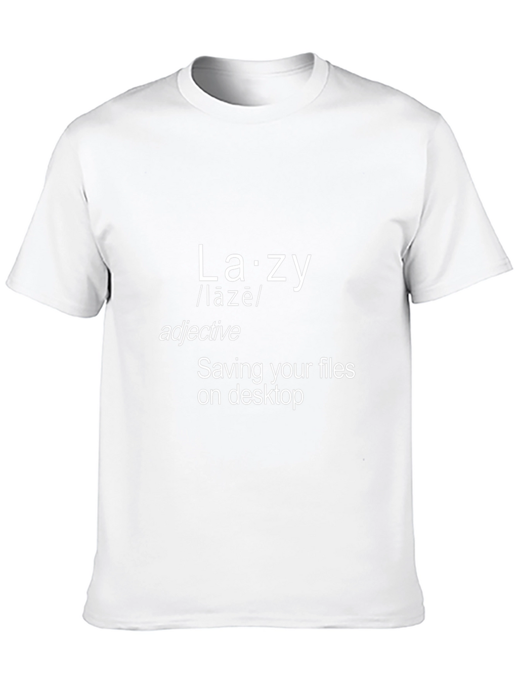 Lazy Definition Black T-Shirt - Saving Files on Desktop