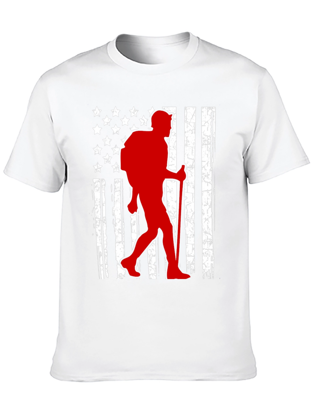 Hiking American Flag T-Shirt