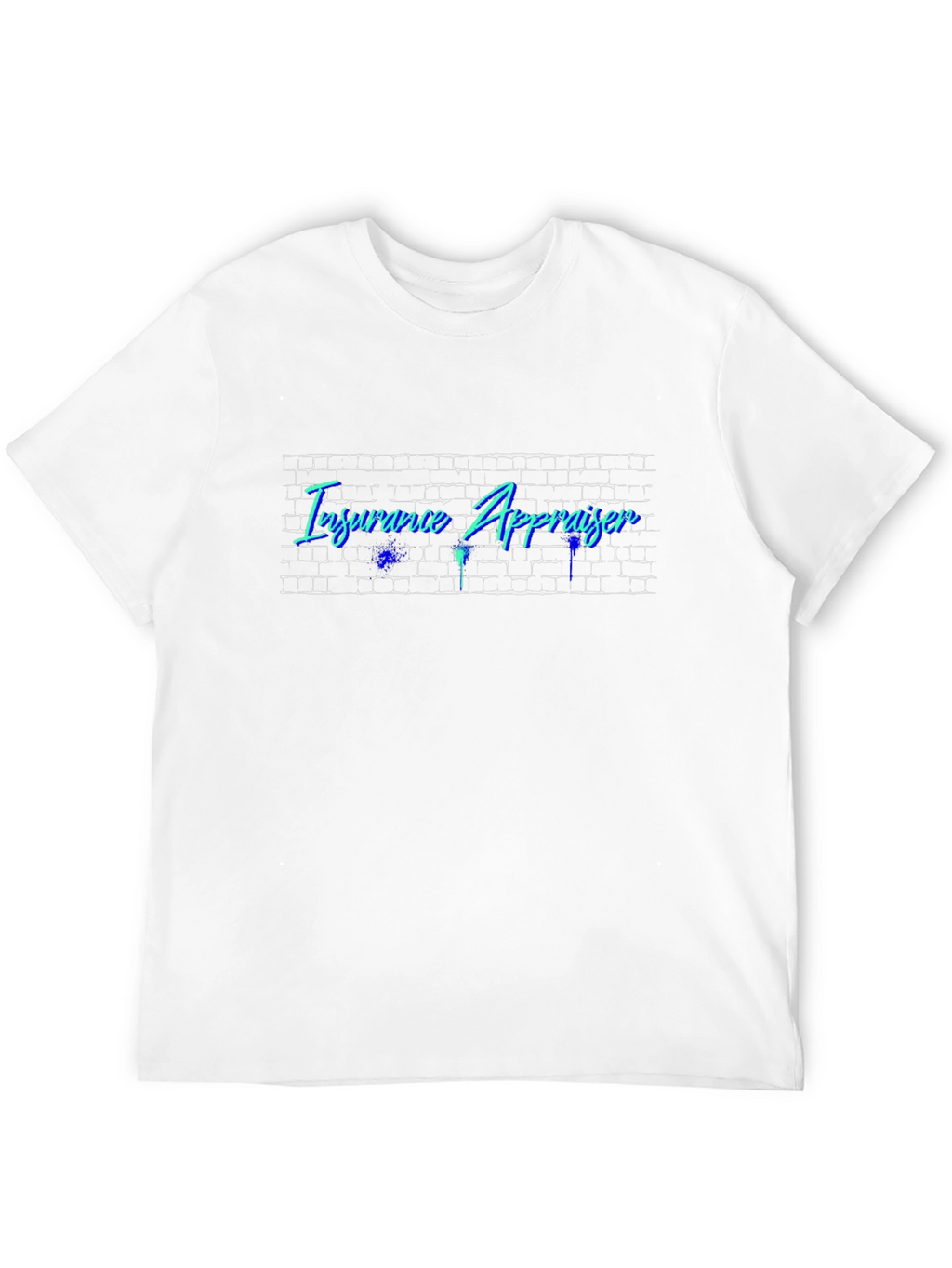 Insurance Appraiser Black T-Shirt - Brick Wall Design