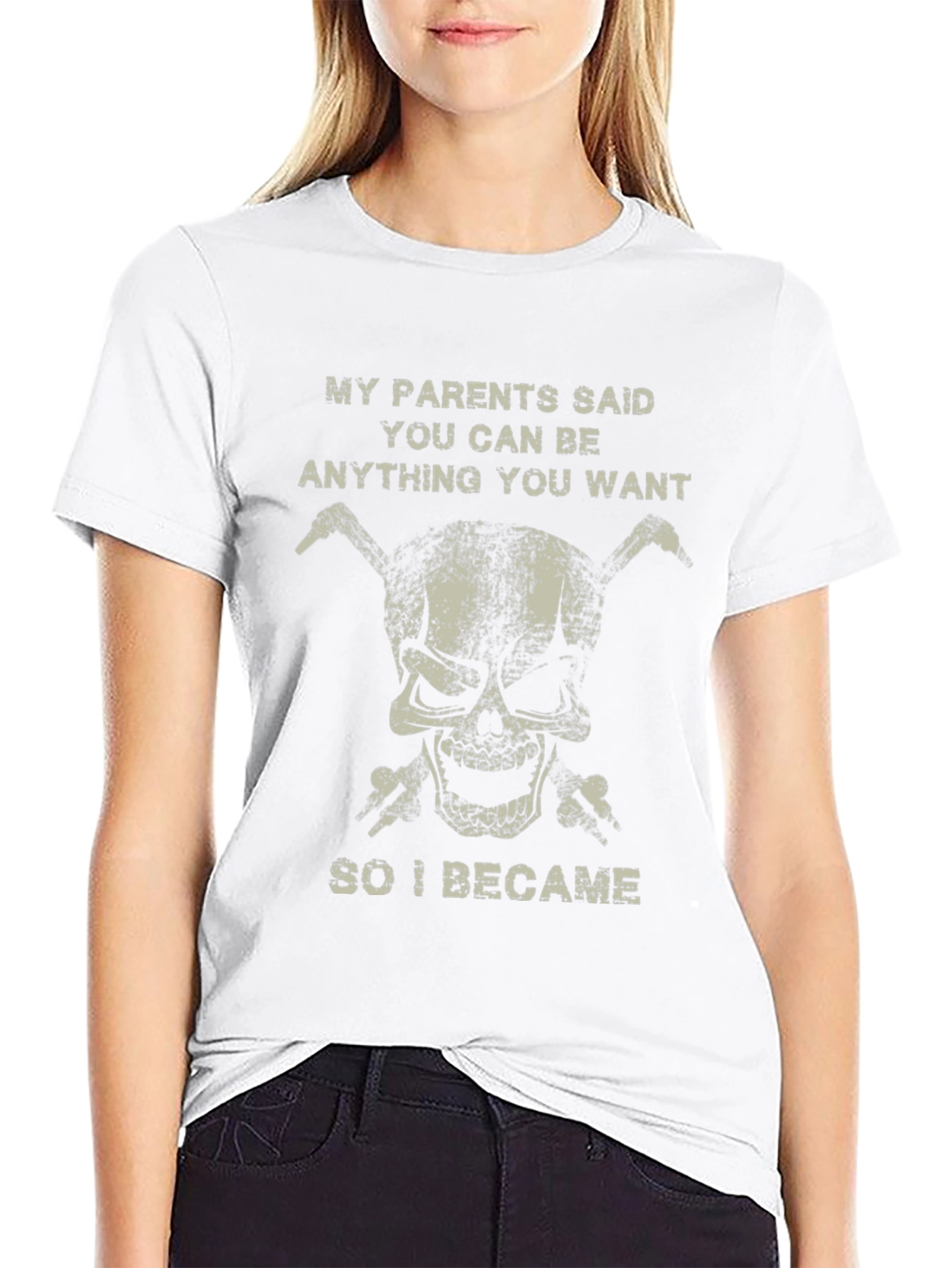 Funny Skull T-Shirt - Be Anything You Want!