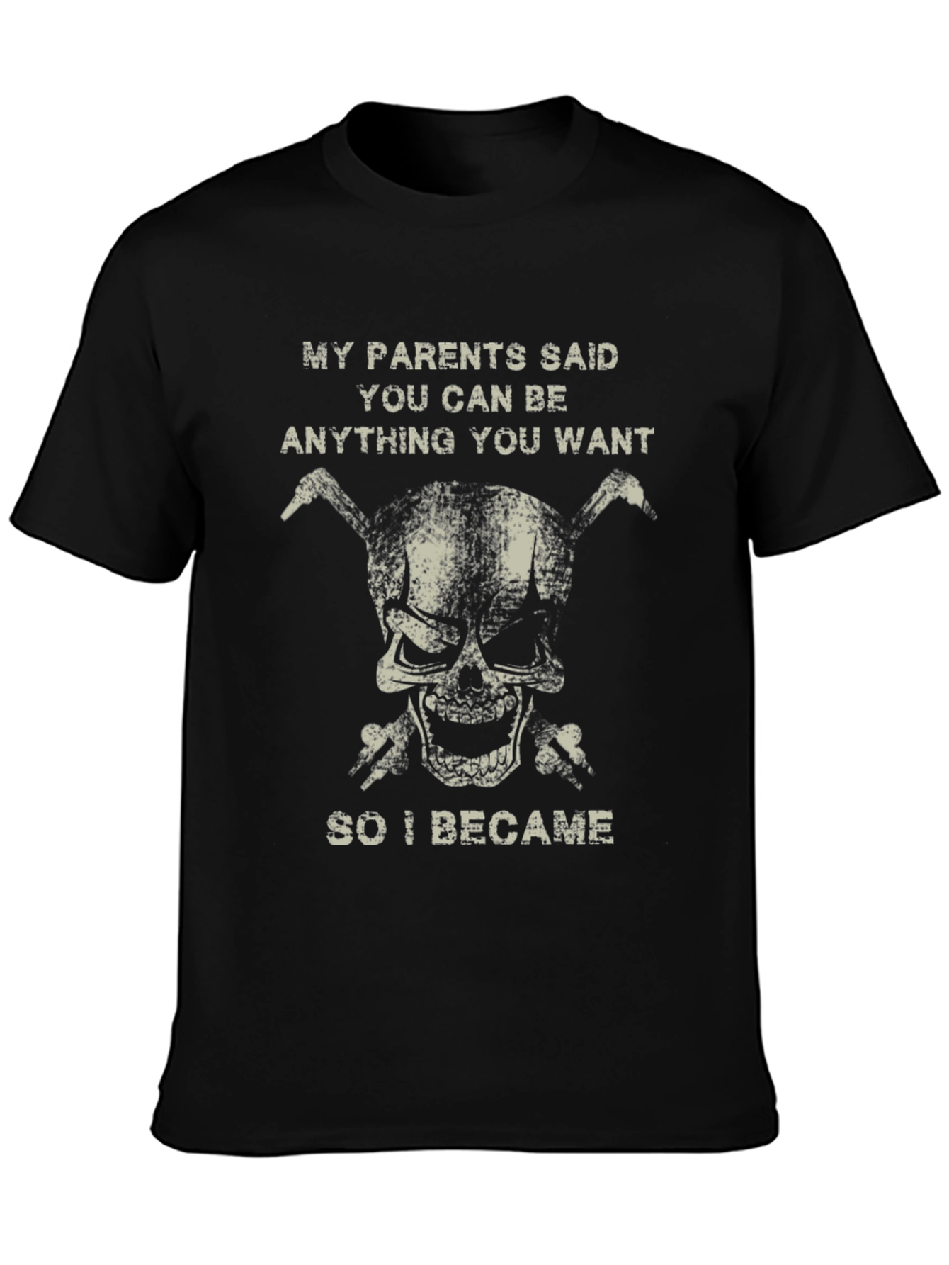 Funny Skull T-Shirt - Be Anything You Want!