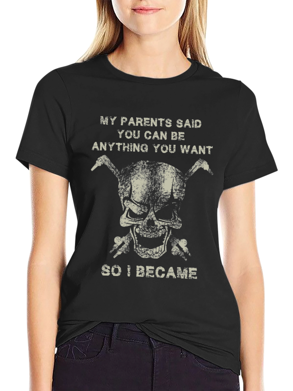 Funny Skull T-Shirt - Be Anything You Want!